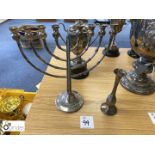 8 arm Candelabra and single Candle Holder