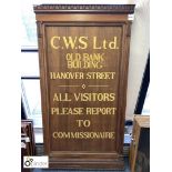 Wooden Plaque depicting CWS Ltd Old Bank Building, 900mm x 1650mm