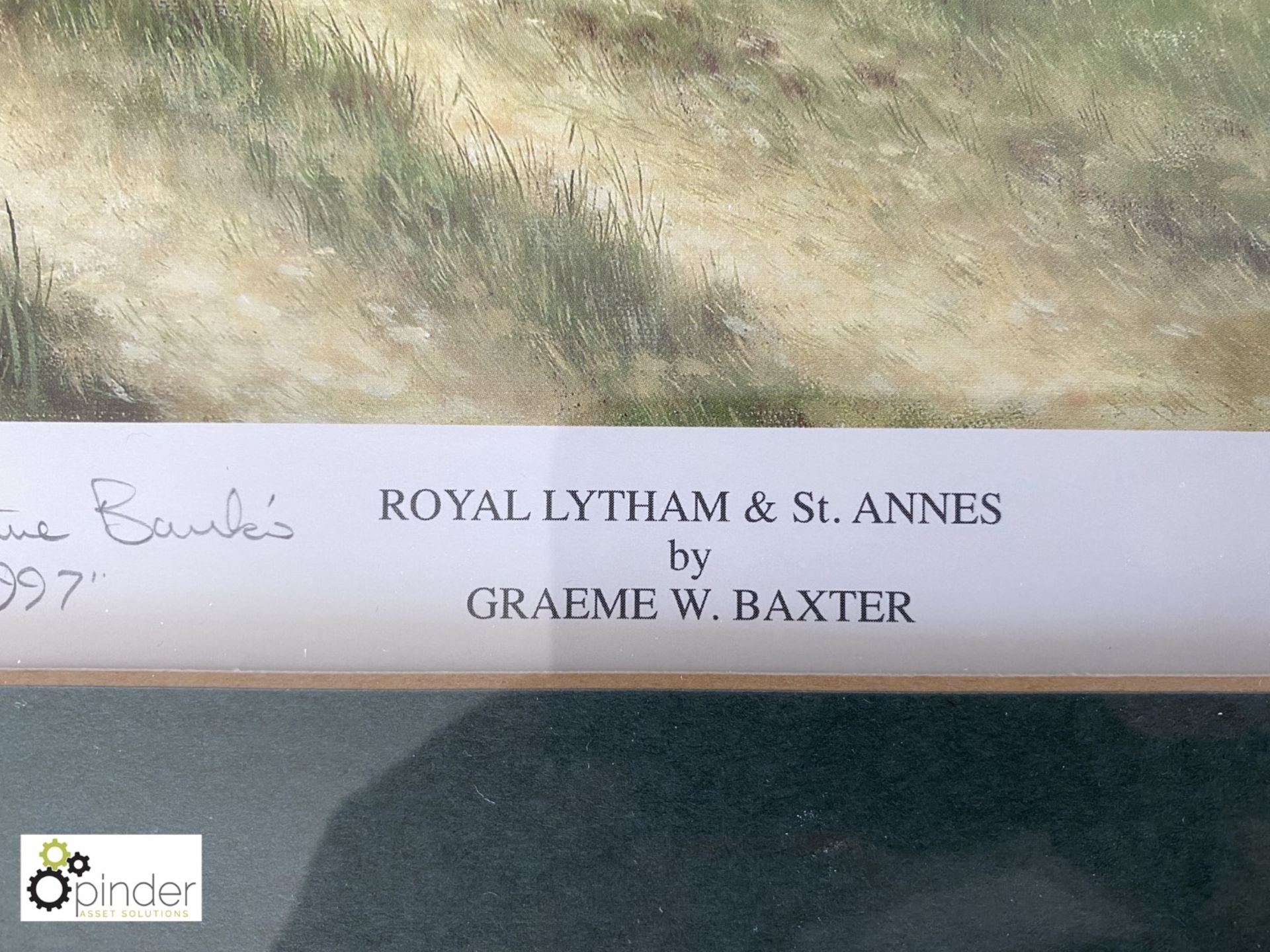 Framed and glazed signed limited edition Print “Royal Lytham and St Annes” by Graeme Baxter, to - Image 3 of 5