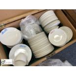 Quantity Side Plates and Saucers, Cups, BECS by Crown Clarence including 2 wooden chests