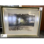 Framed and Perspex Watercolour “The Lane” by Leonard Rosoman, 690mm x 550mm