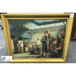 Framed Oil on Canvas Co-Operative Society Cabinet Makers Factory, 1000mm x 800mm