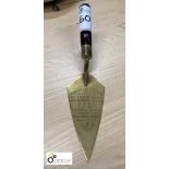 Commemorative Trowel, “Builders for a Better Tomorrow” by the Co-Operative Refinery Association,
