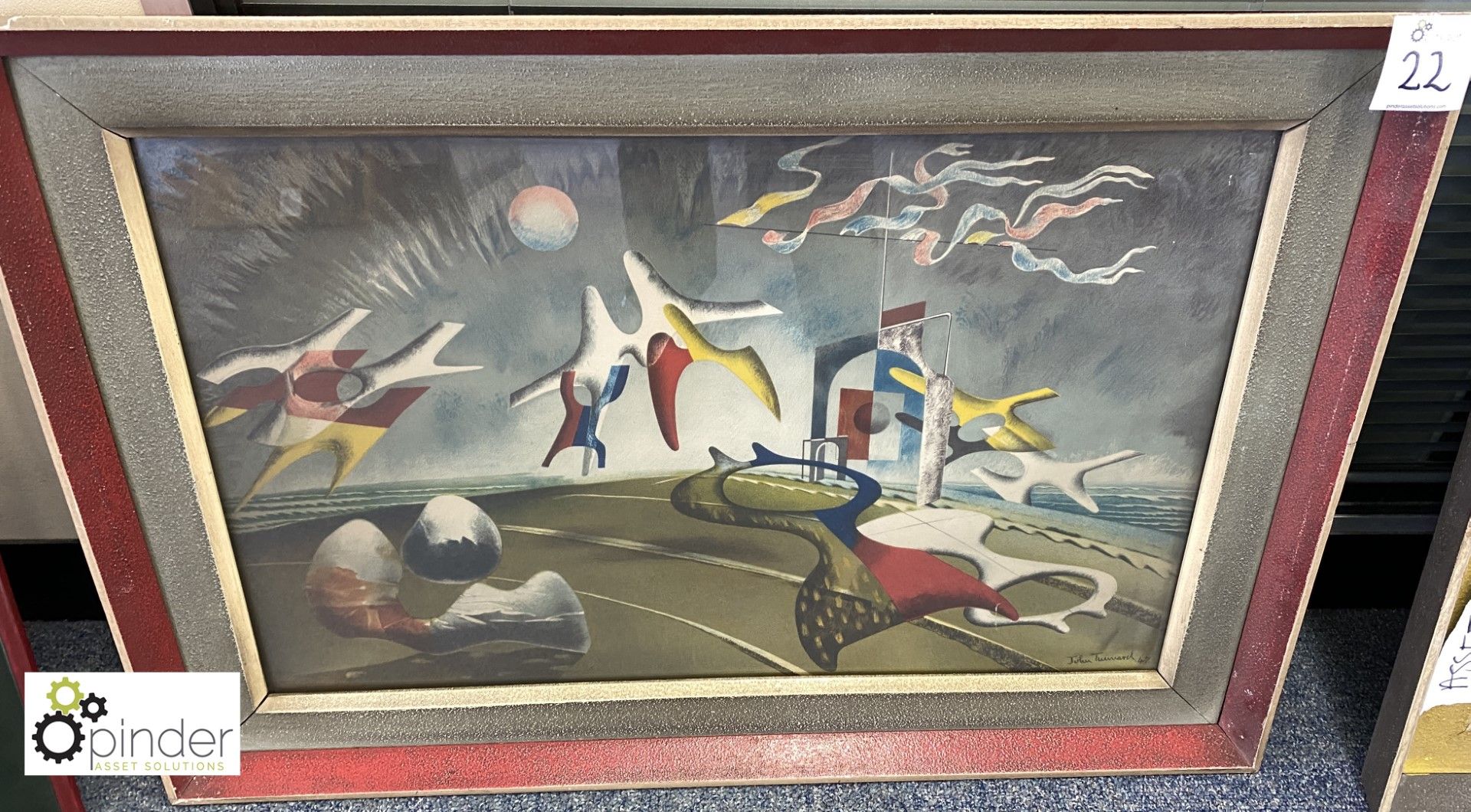 Framed and glazed Print “Holiday” by John Tunnard, 820mm x 560mm - Image 2 of 4