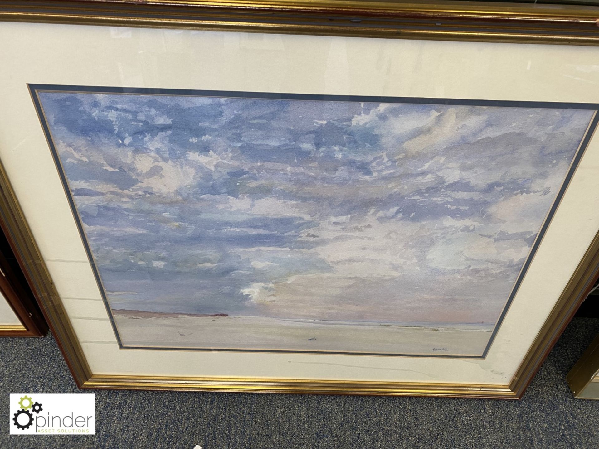 Framed and glazed Watercolour “Seascape” signed Reynolds, 800mm x 660mm