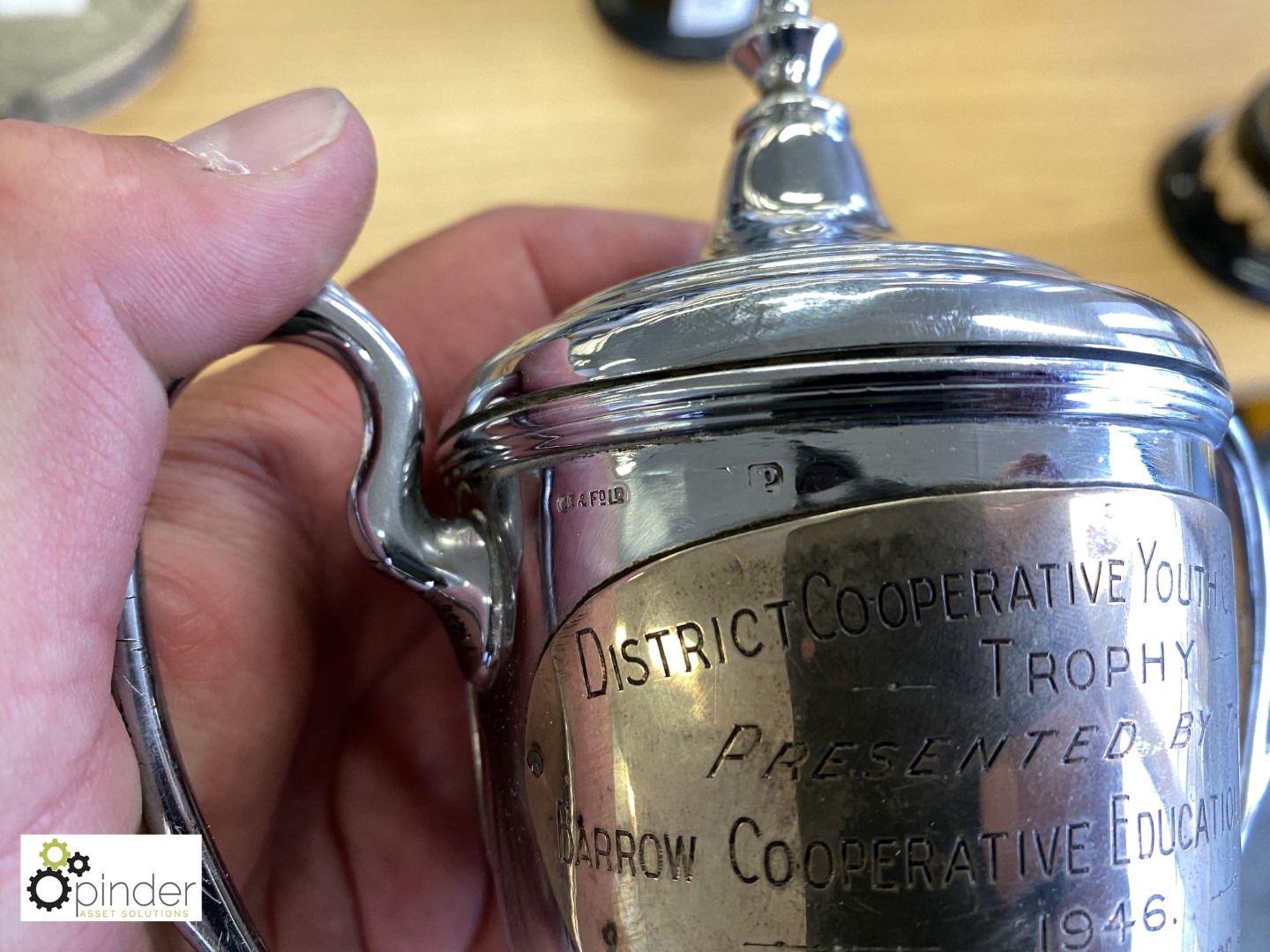 Trophy with lid, Barrow Co-Op Education Committee, 1946 - Image 2 of 2