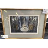 Framed and glazed signed limited edition Print of the Coronation of Elizabeth II, by James Gardener,