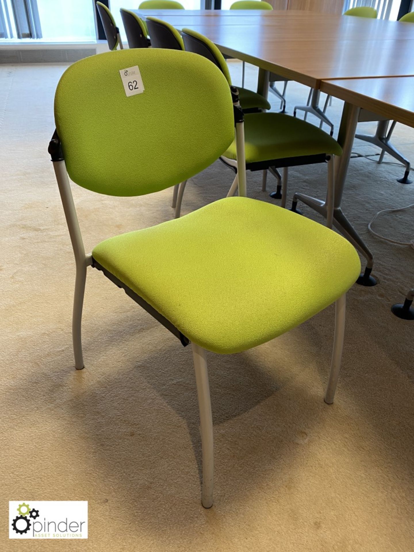 Set 4 Broadstock upholstered Meeting Chairs, lime green (located in Meeting Room 14 on 23rd Floor)