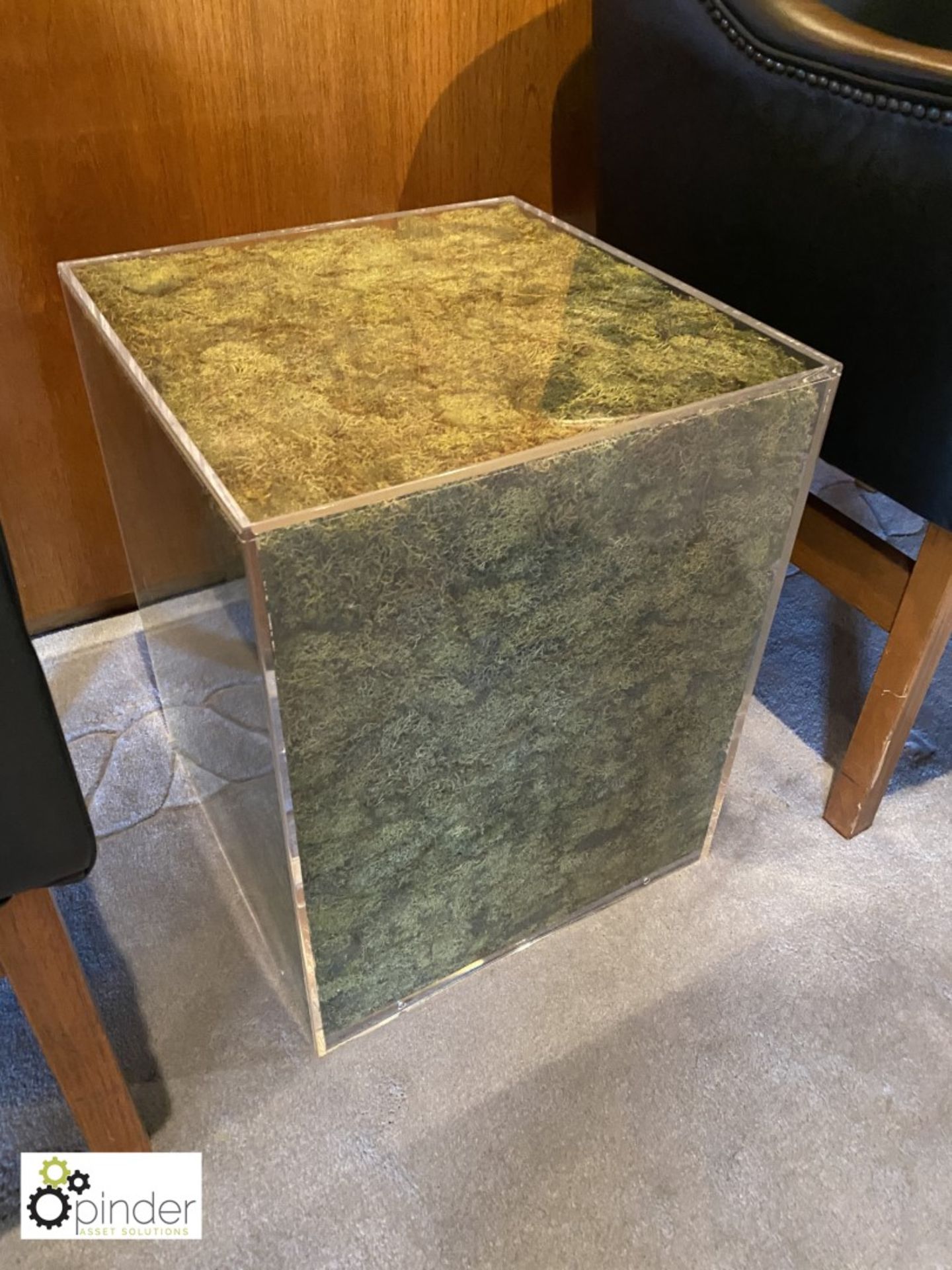 Pair leather upholstered Reception Tub Chairs and Perspex Coffee Table (located in Reception on 23rd - Image 3 of 3