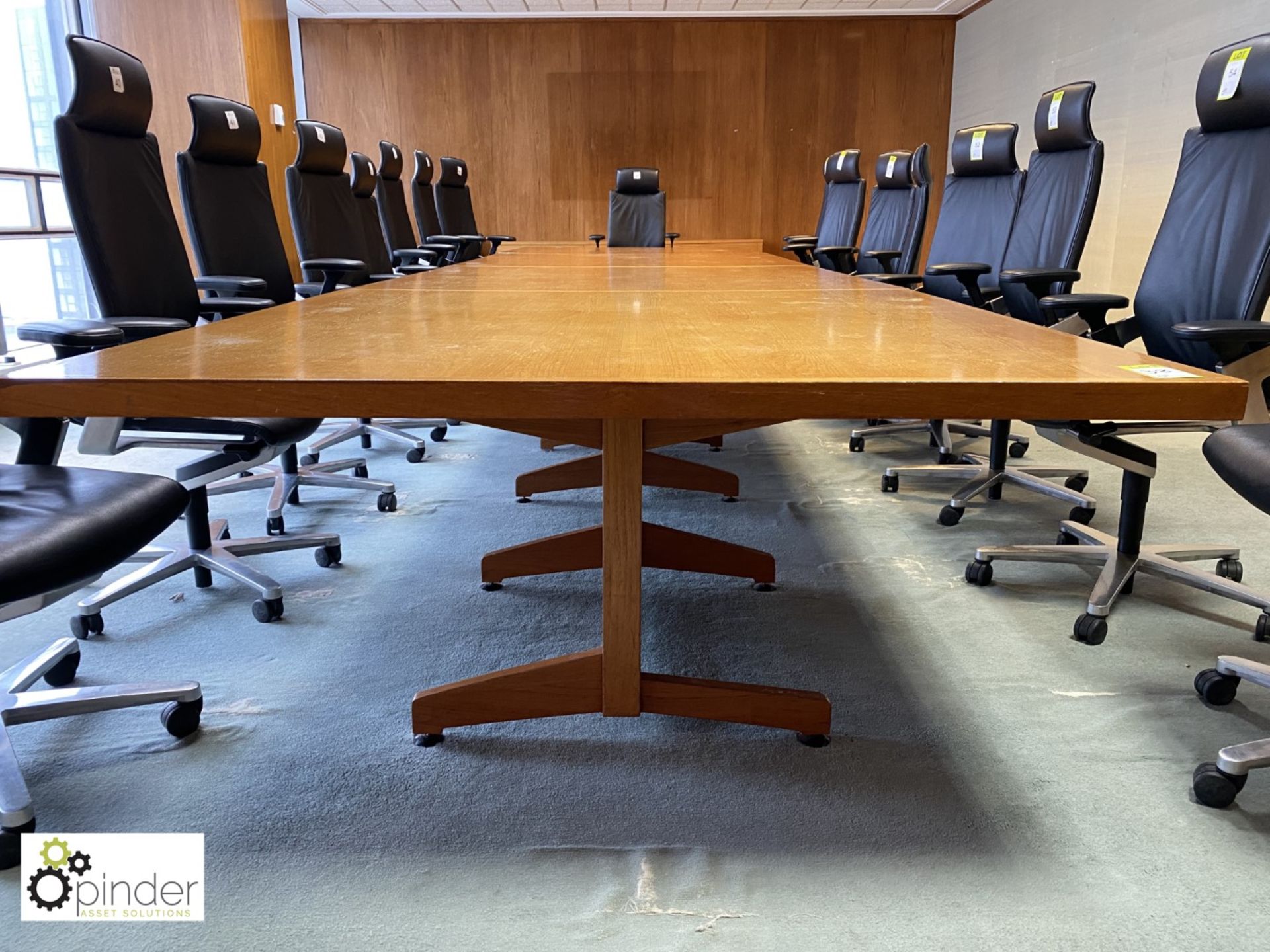 Oak 4-section Meeting Table, 6400mm x 1590mm (located in Meeting Room 13 on 23rd Floor)