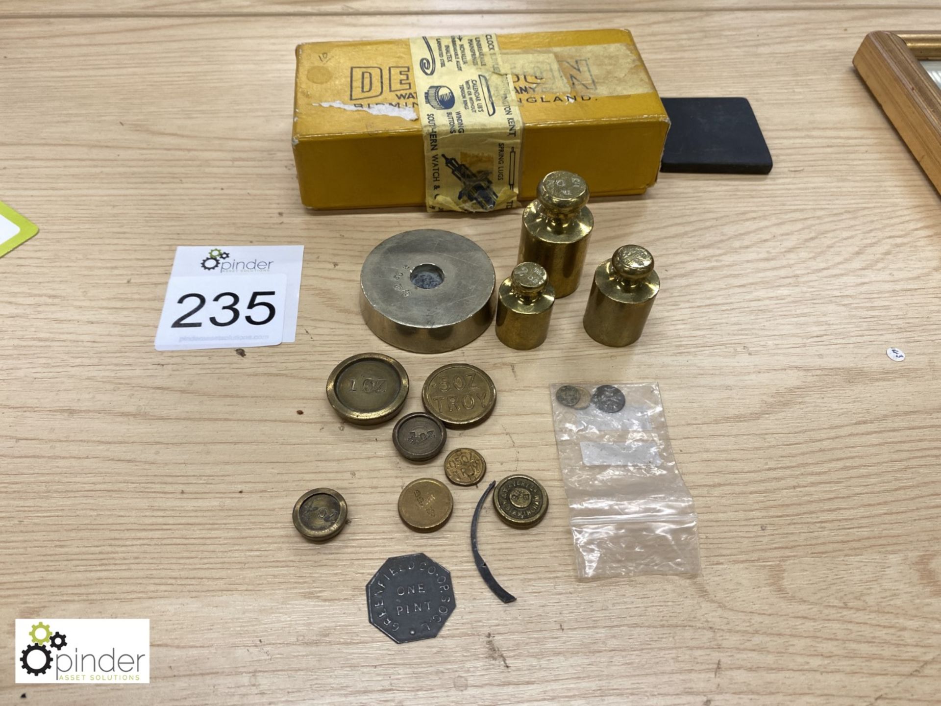 Quantity brass Balance Scale Weights (located on 6th Floor)