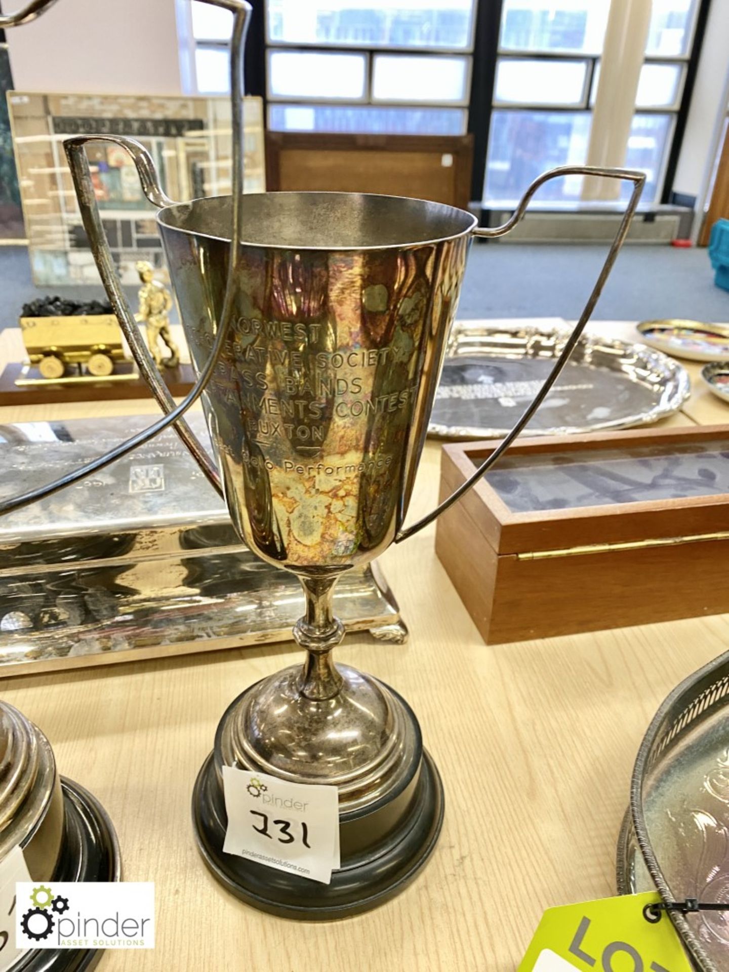 2 silver plate Trophies, Norwest Co-Op Society Brass Band Contest, Buxton (located on 6th Floor) - Image 3 of 3