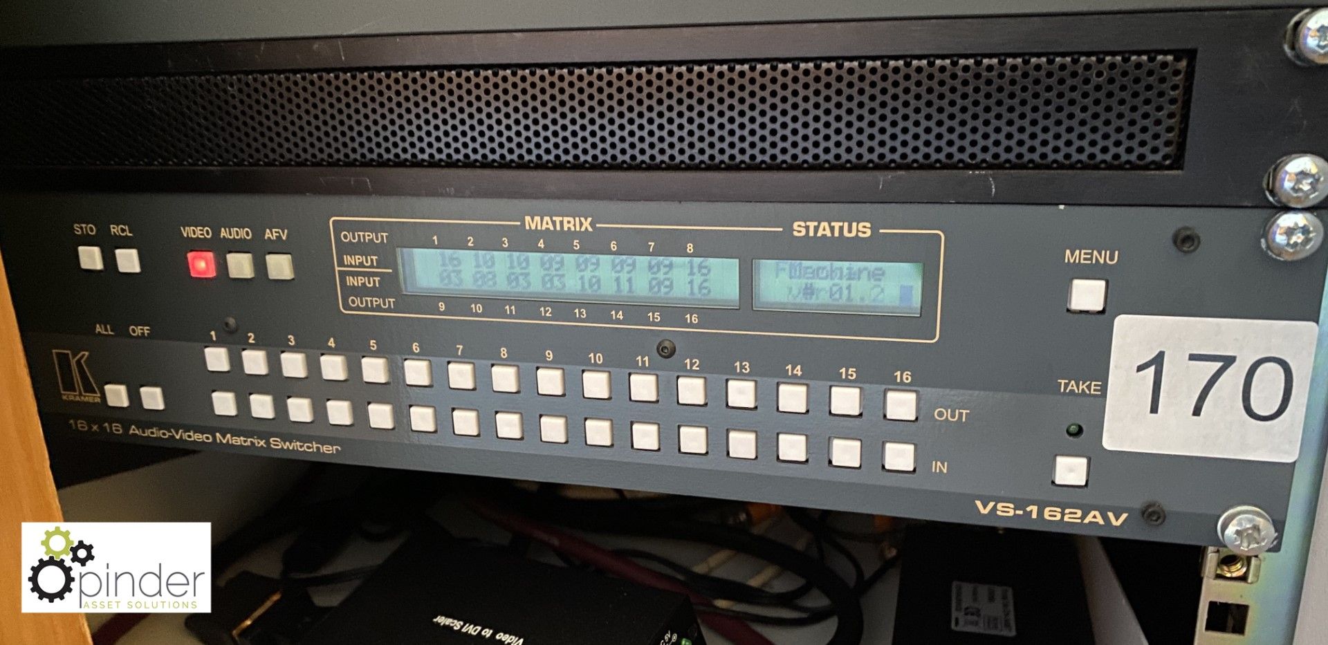 Kramer VS-162AV 16x16 Audio-Video Matrix Switcher (located in Reception on 24th Floor)
