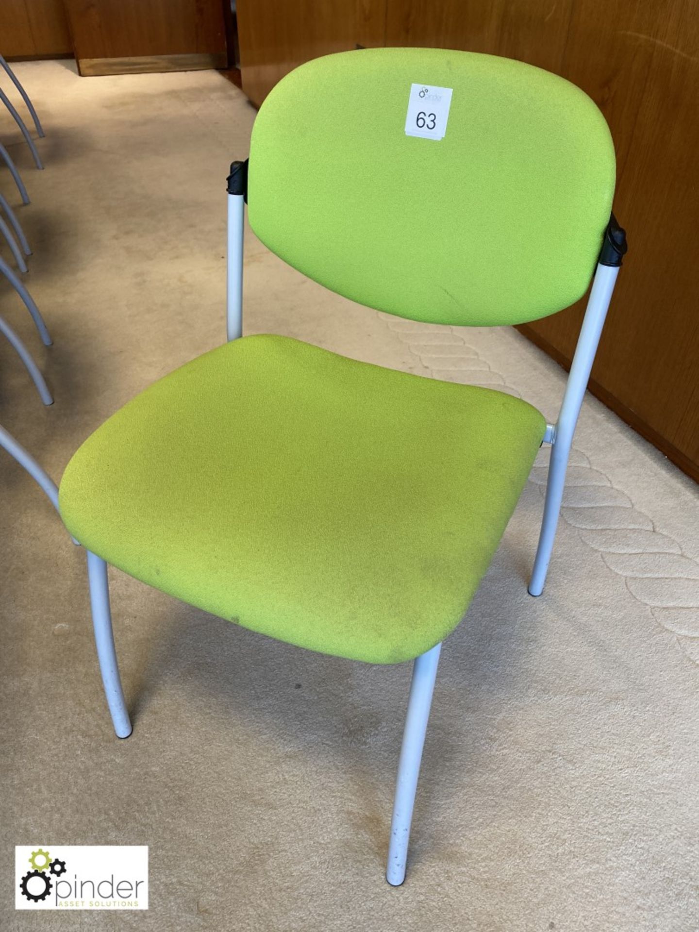 Set 4 Broadstock upholstered Meeting Chairs, lime green (located in Meeting Room 14 on 23rd Floor)