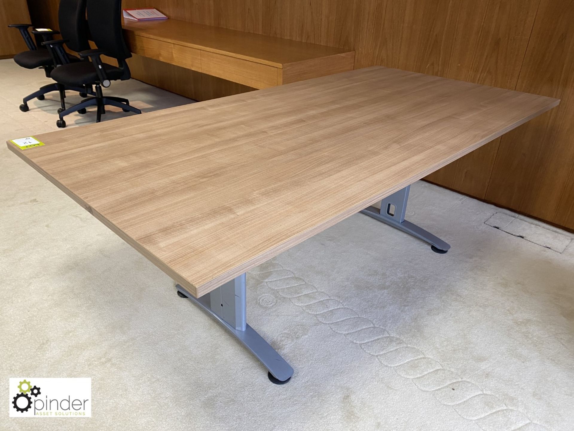 Limed oak effect office Table, 2000mm x 1000mm (located in Boardroom on 23rd Floor) - Image 2 of 2