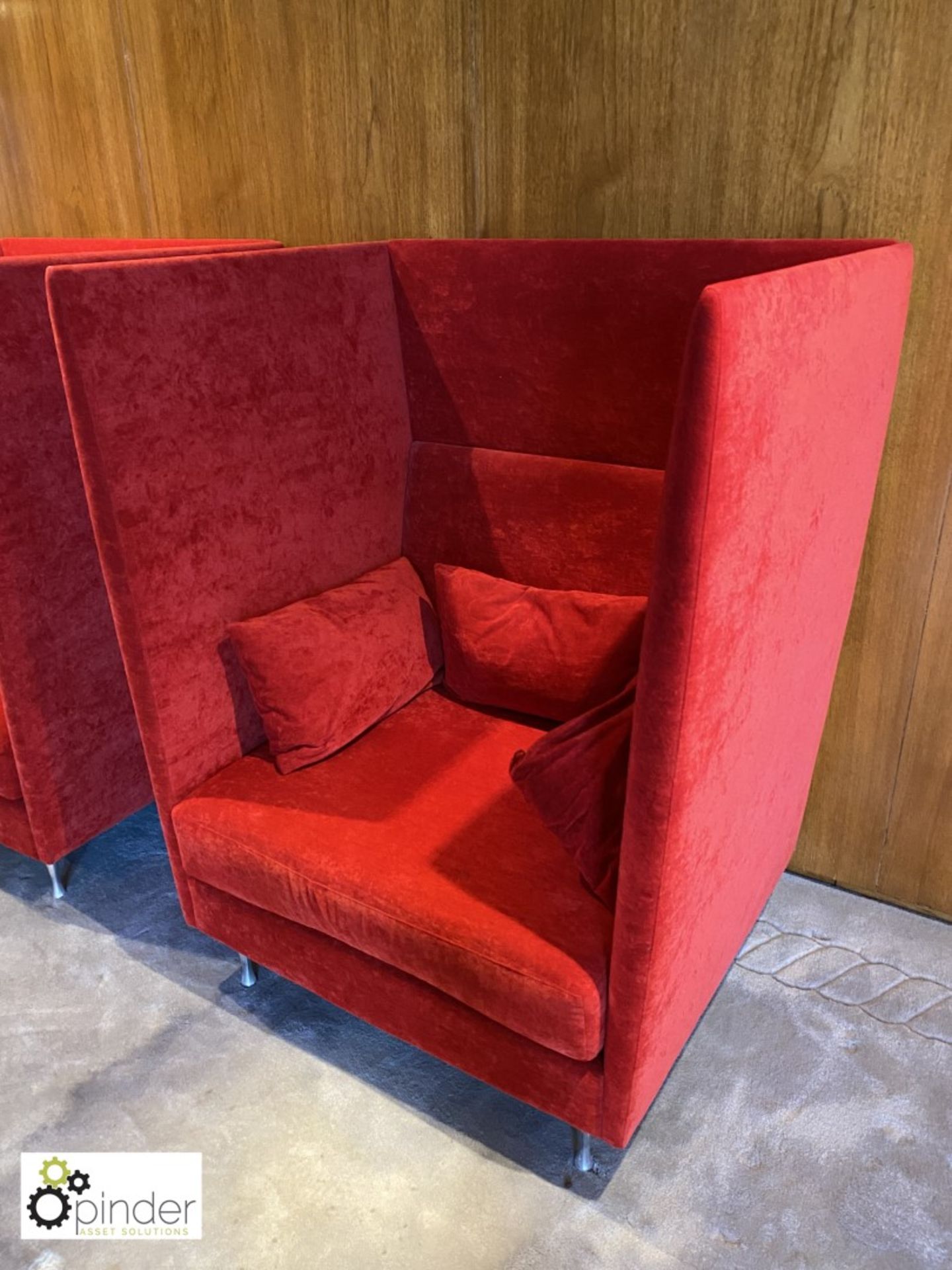 Pair Davison Highley high back upholstered Chairs (located in Reception on 23rd Floor) - Image 2 of 2