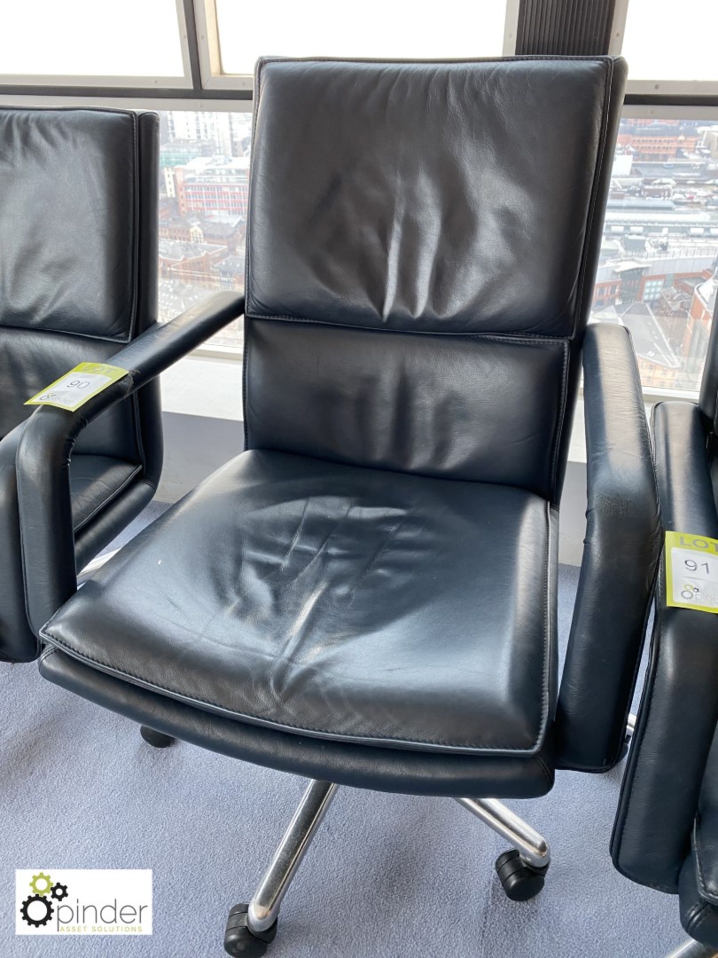 Kellhauer leather upholstered swivel office Armchair (located in Boardroom on 24th Floor)