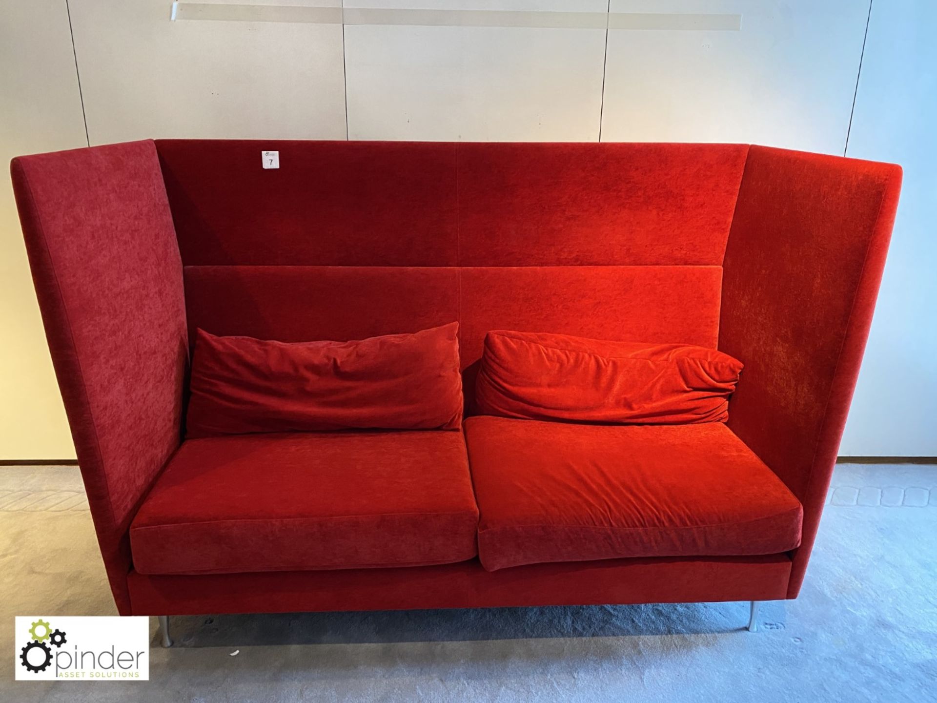 Davison Highley high back upholstered 2-seater Sofa (located in Reception on 23rd Floor)