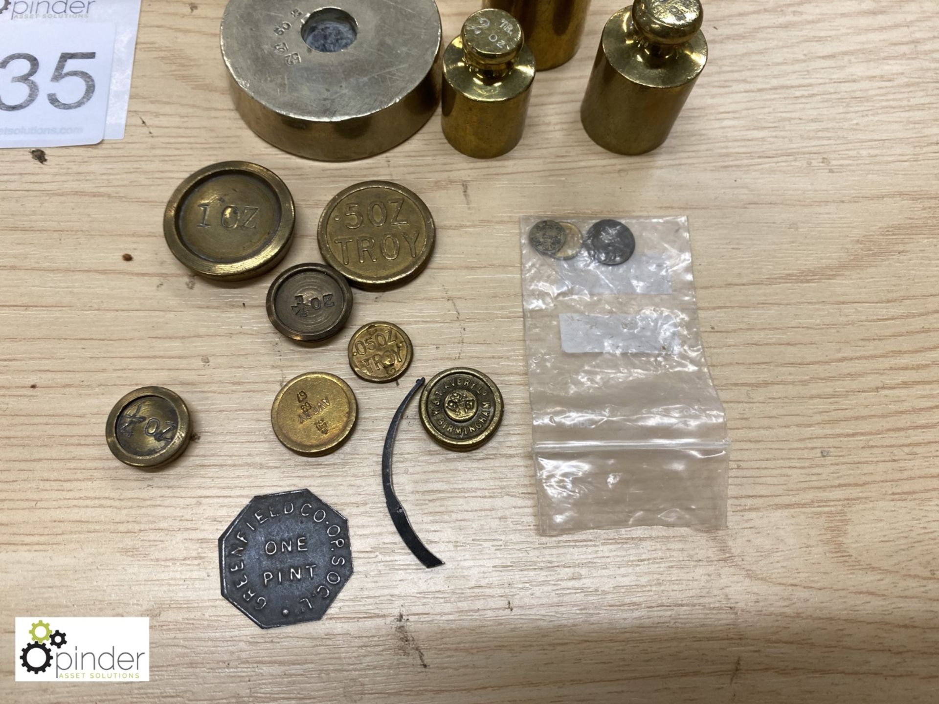 Quantity brass Balance Scale Weights (located on 6th Floor) - Image 3 of 3