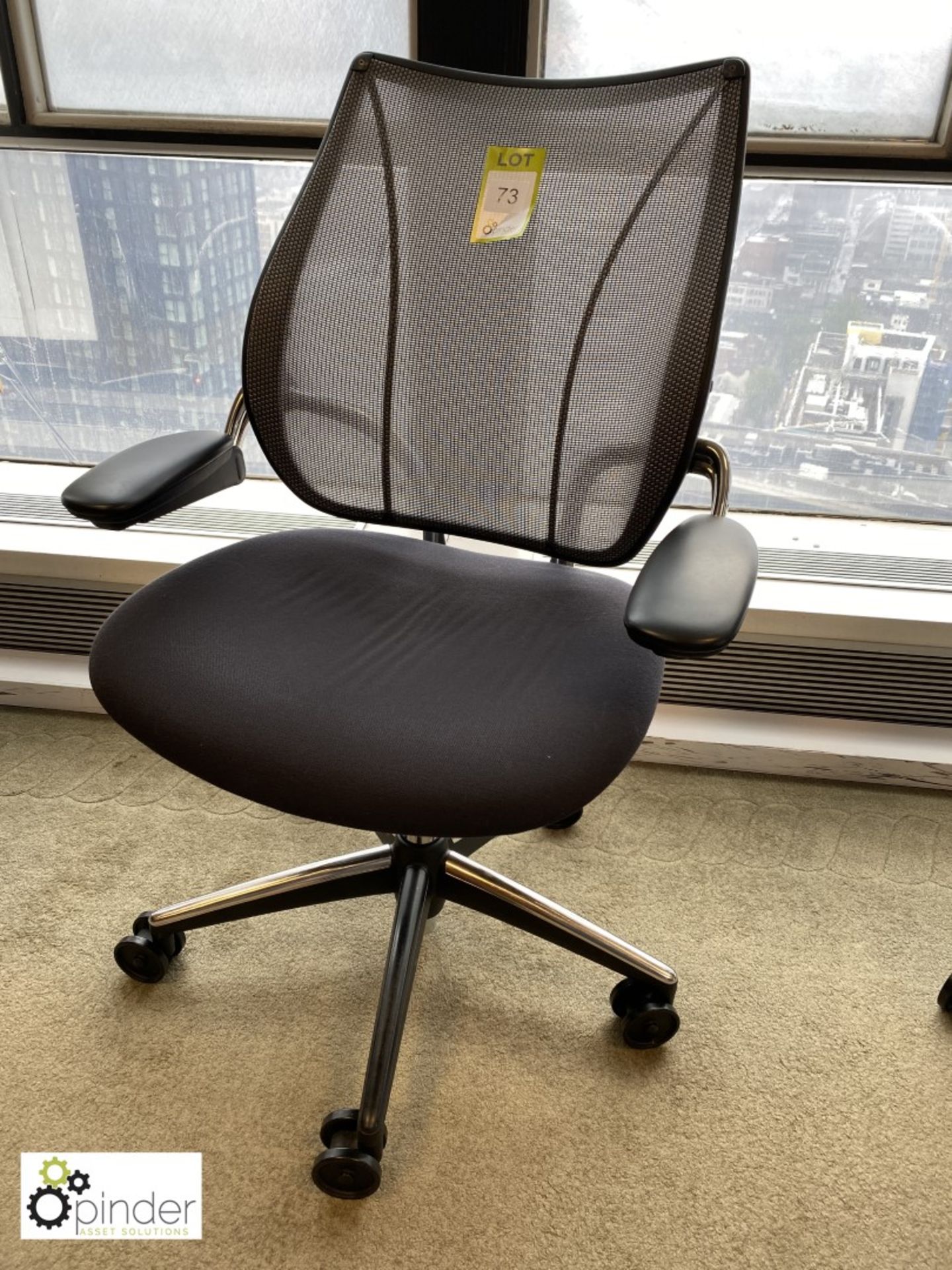 Upholstered/mesh back adjustable swivel office Armchair (located in Meeting Room 15 on 23rd Floor)