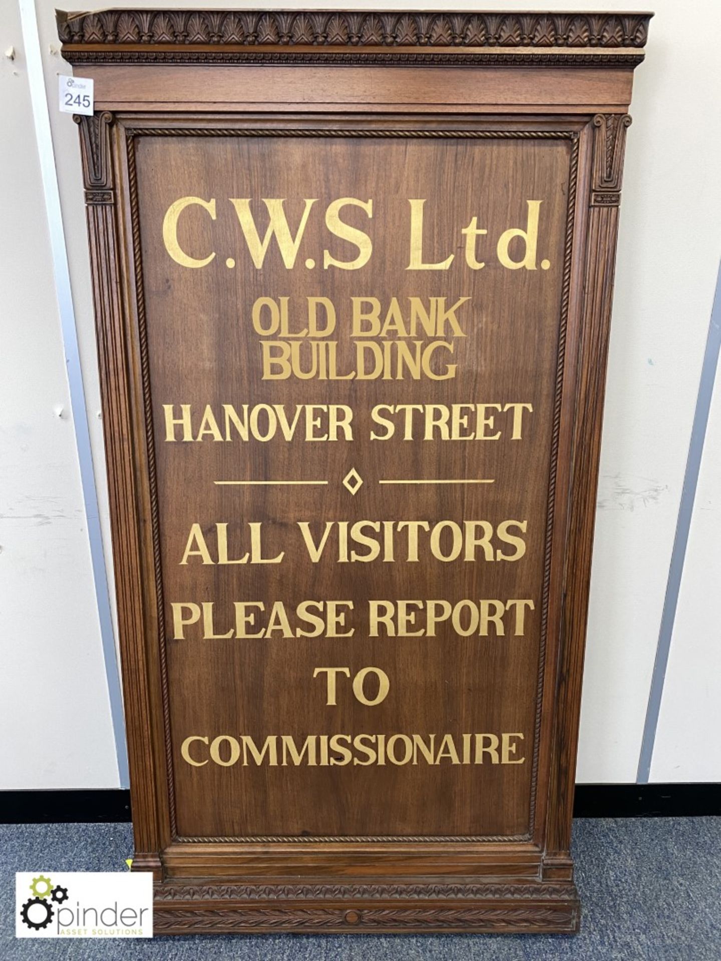 Wooden Plaque depicting CWS Ltd Old Bank Building, 900mm x 1650mm (located on 6th Floor) - Image 2 of 2