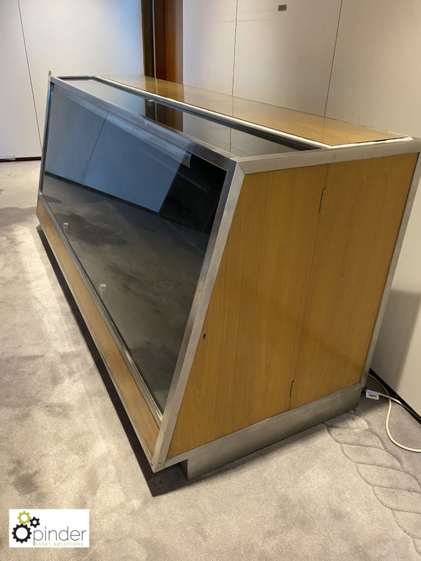 Illuminated steel framed and glazed Display Cabinet, 2135mm x 760mm x 915mm high (located in Meeting - Image 3 of 3