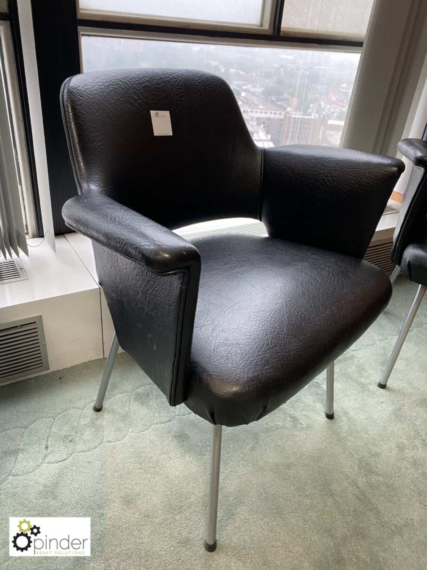 Set 3 leather upholstered retro Meeting Tub Chairs (located in Meeting Room 13 on 23rd Floor) - Image 2 of 3