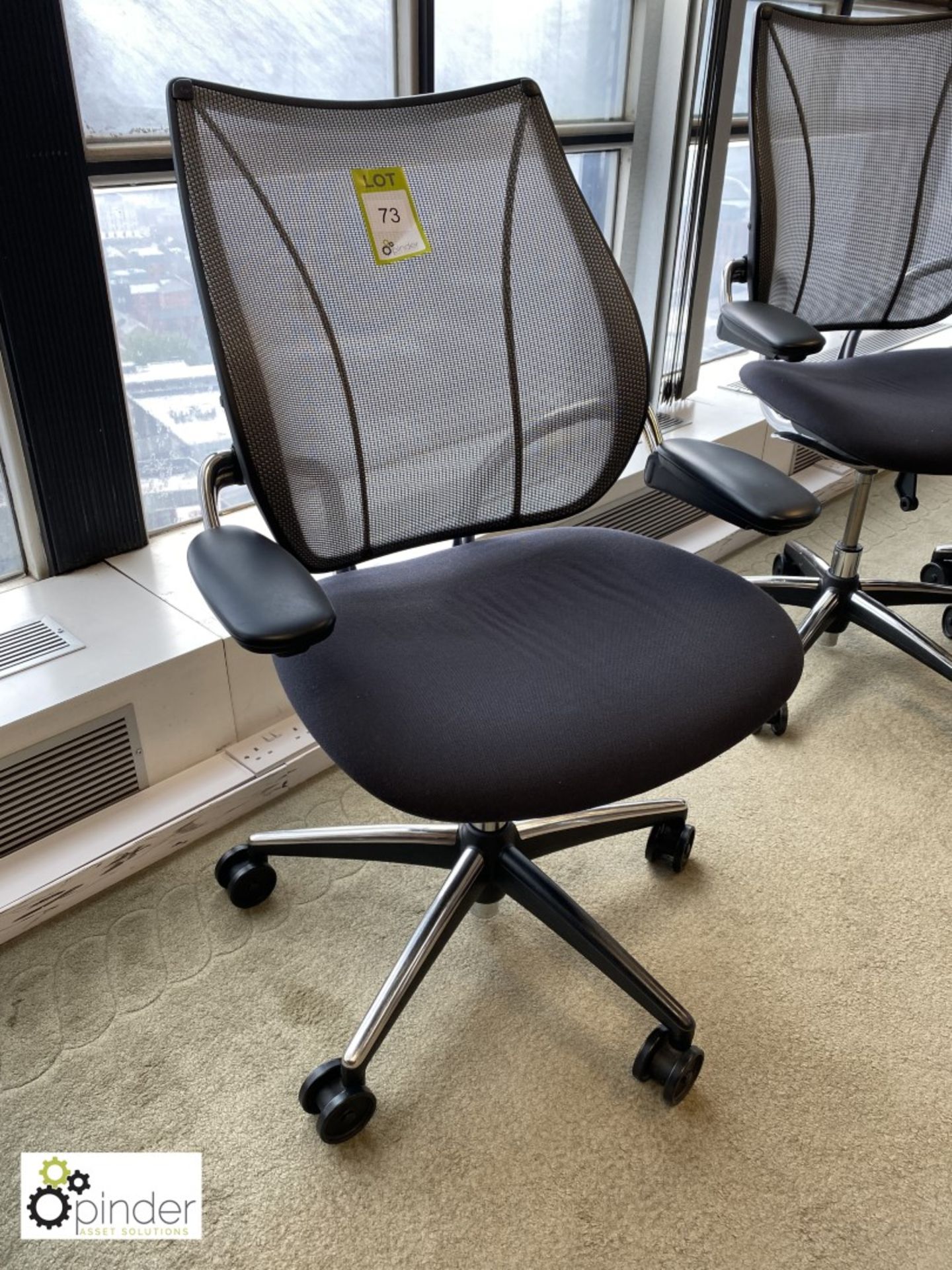 Upholstered/mesh back adjustable swivel office Armchair (located in Meeting Room 15 on 23rd Floor) - Image 2 of 2
