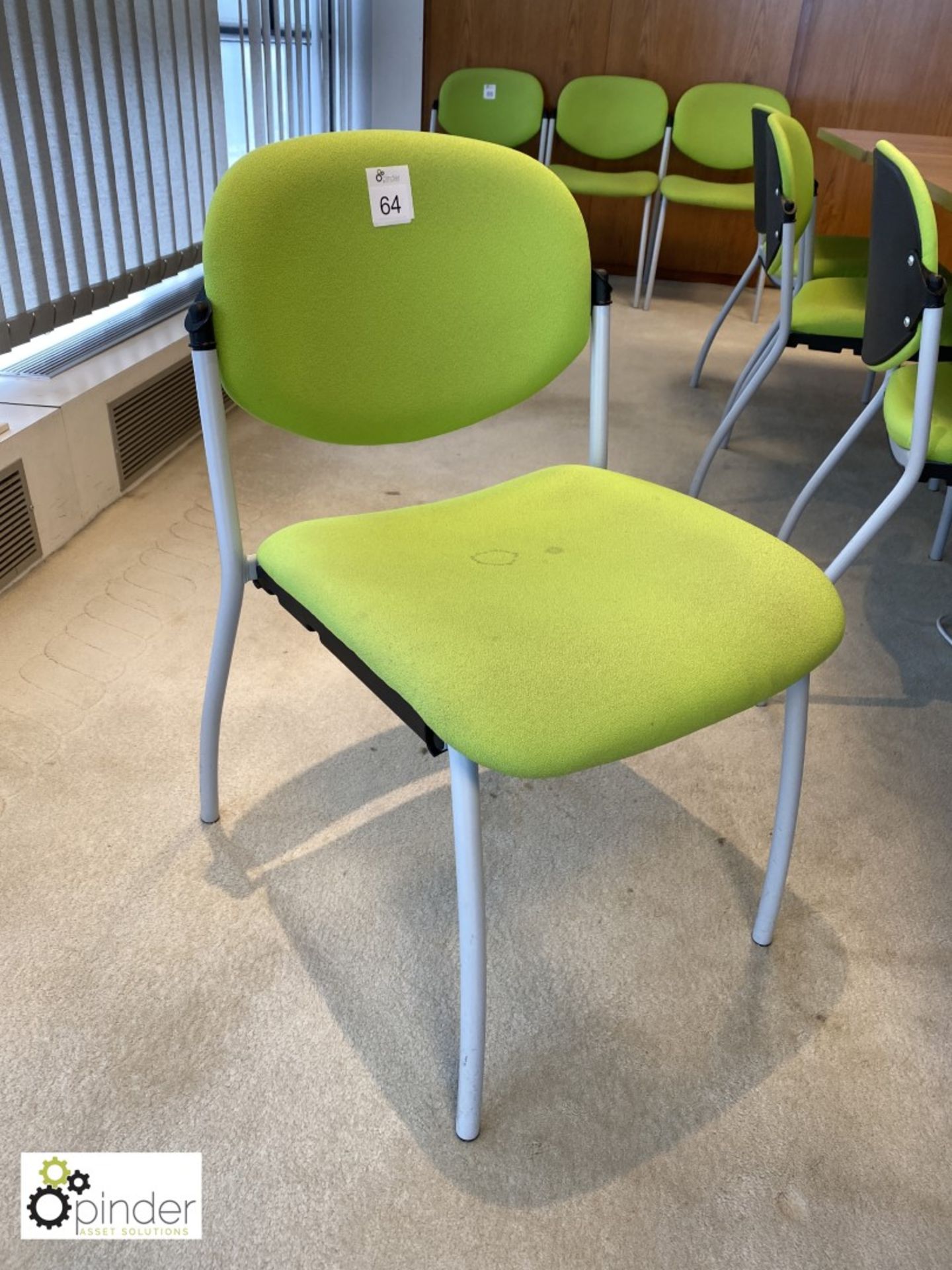 Set 4 Broadstock upholstered Meeting Chairs, lime green (located in Meeting Room 14 on 23rd Floor)