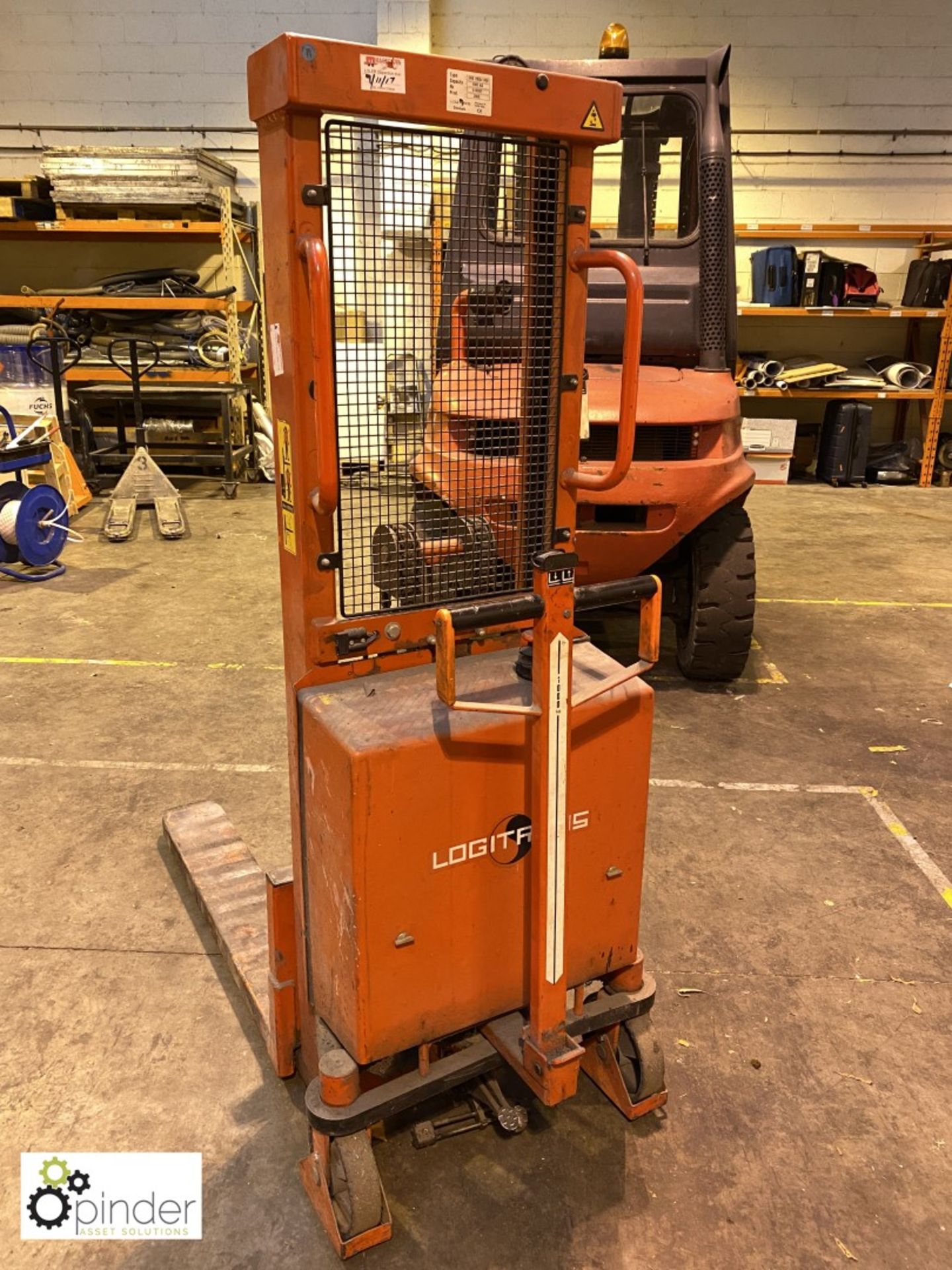 Logitrans EHS 1000/1400 pedestrian Stacker Truck, 1000kg capacity, 240 Volts (please note this lot - Image 3 of 4