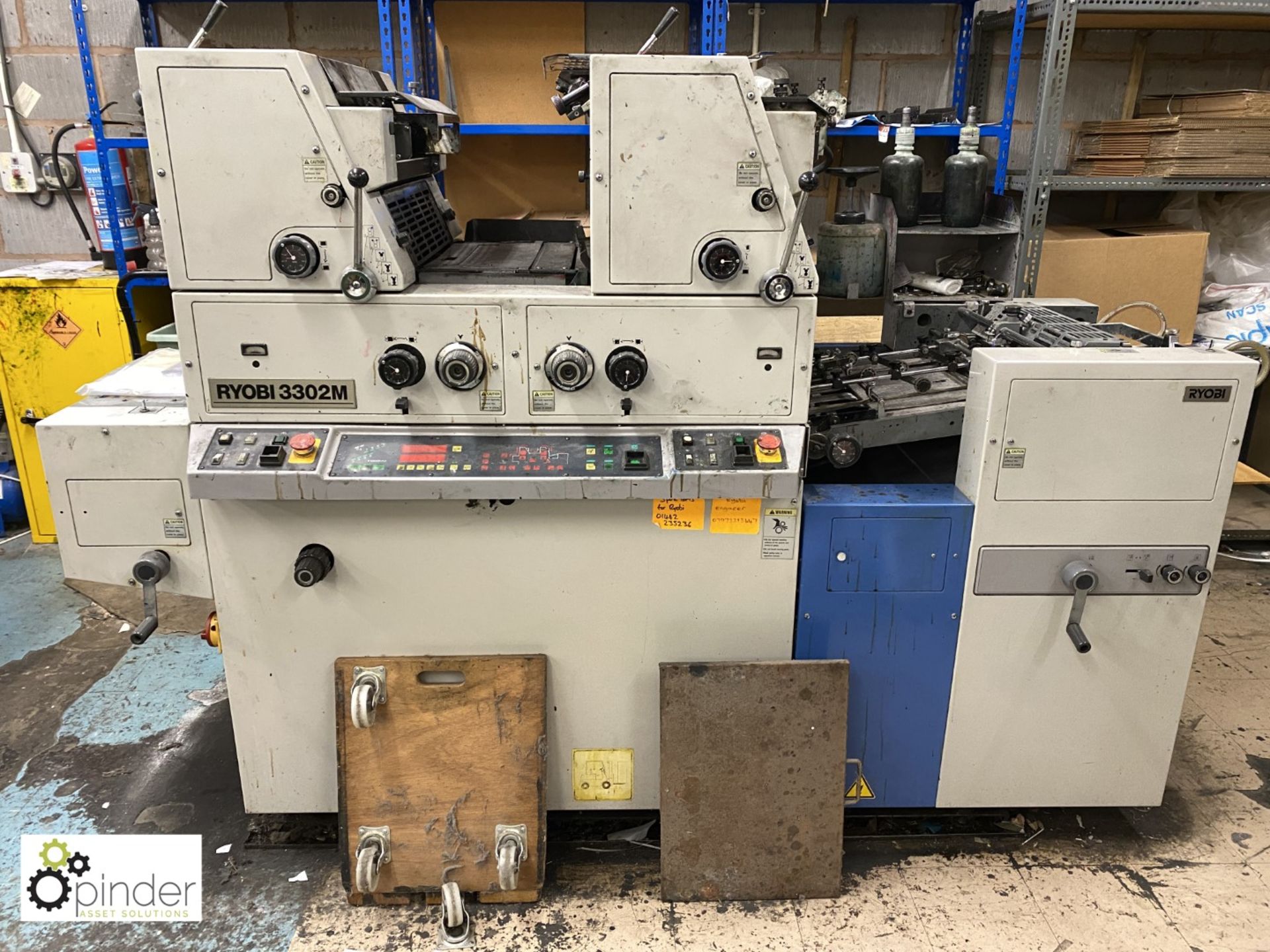 Ryobi 3302M 2-colour Offset Press, year 1998, serial number 8161, 240volts (please note this lot
