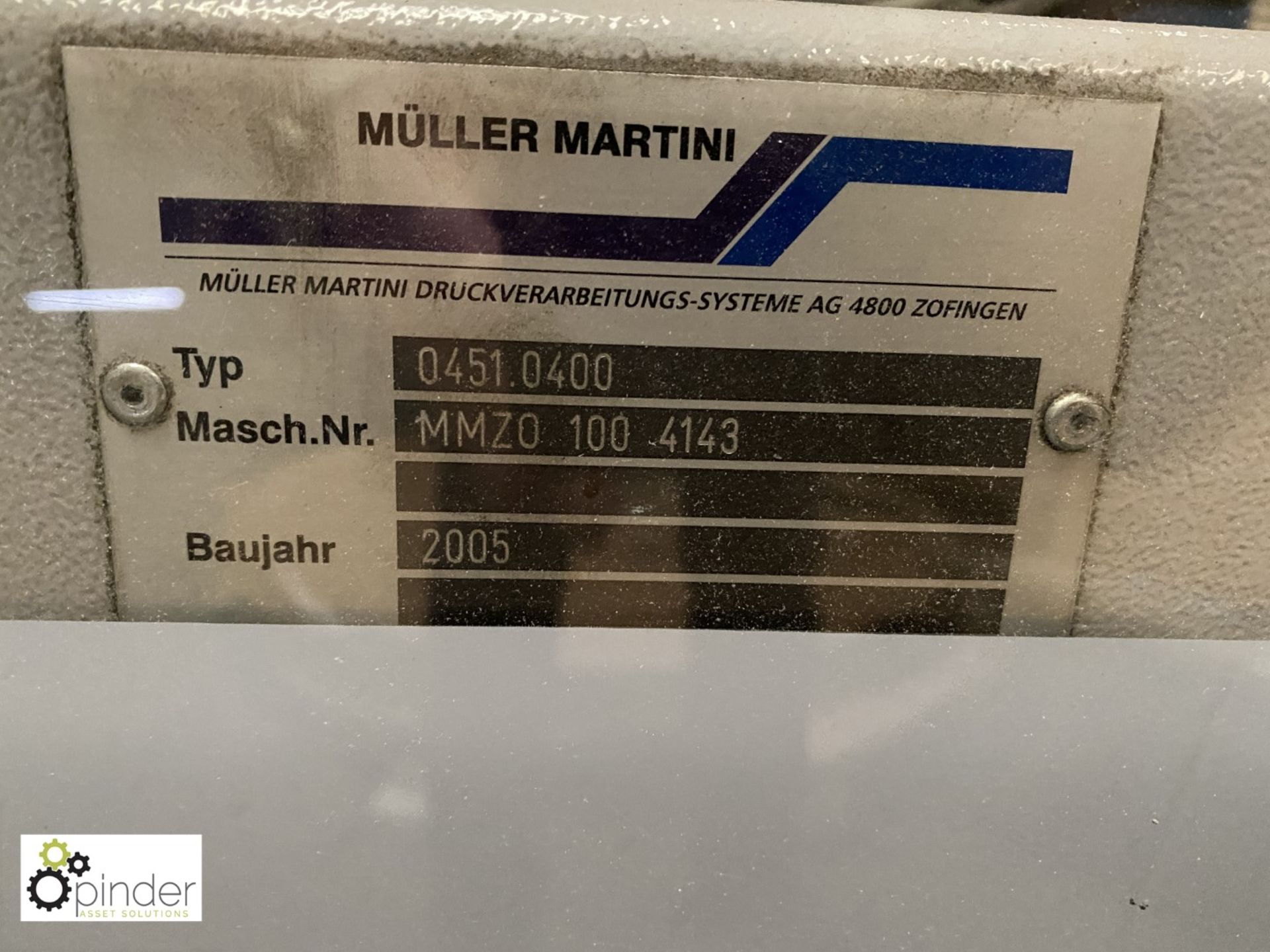 Muller Martini Perfetto Compensating Stacker, machine numbers MMZO 1 004 143, MMEZ 1 010 144, MMZO - Image 7 of 7