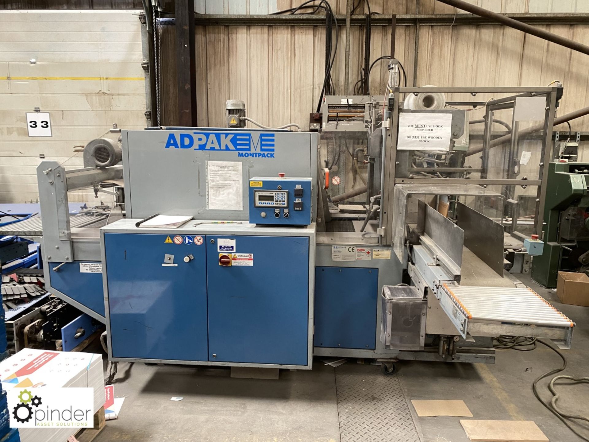 Adpak B700 T90 Compact Automatic Shrink Wrapper, film reel max diameter 300mm, film reel max - Image 2 of 11