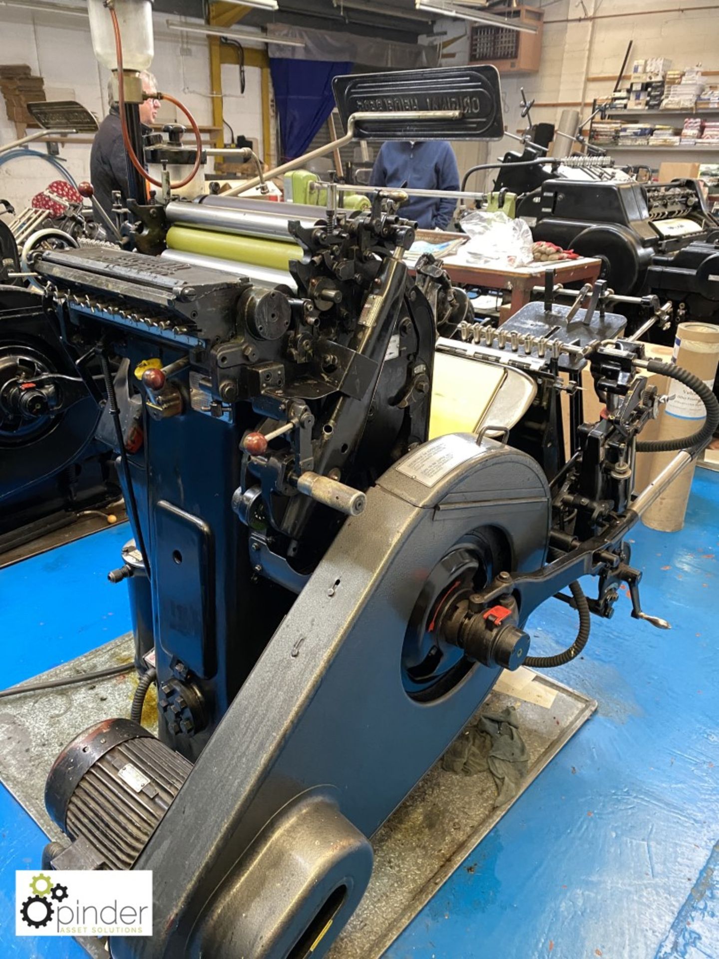 Heidelberg 10x15 Roller Lock Platen Press, 2 chases, 2 cutting plates, serial number T161-683E ( - Image 5 of 5