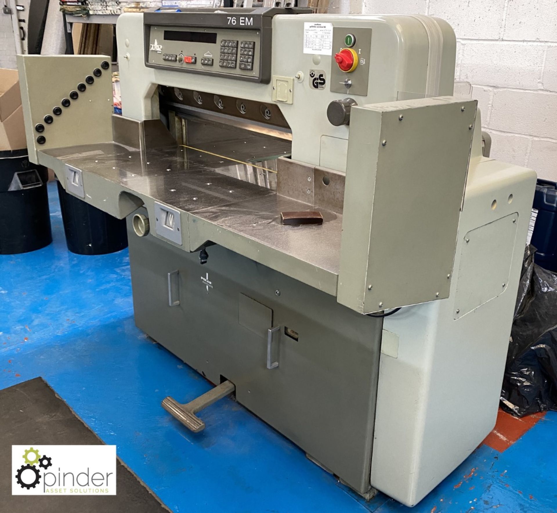 Polar Mohr 76EM Guillotine, serial number 6361320, with spare blade (please note this lot is located - Image 2 of 6