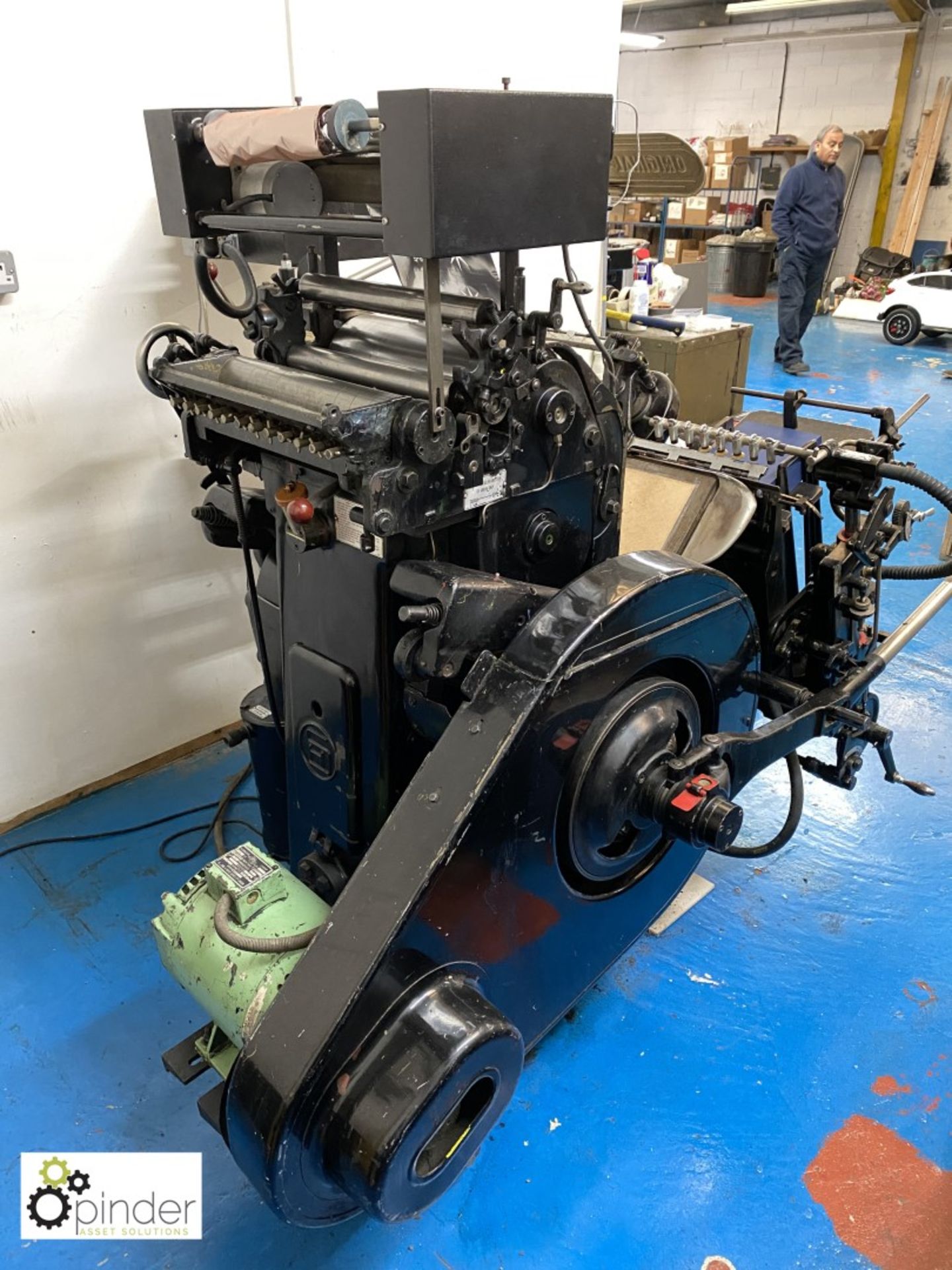 Heidelberg 10 x15 Embossing Press, serial number 125-178, 240volts, with heated platen (B&H - Image 7 of 9