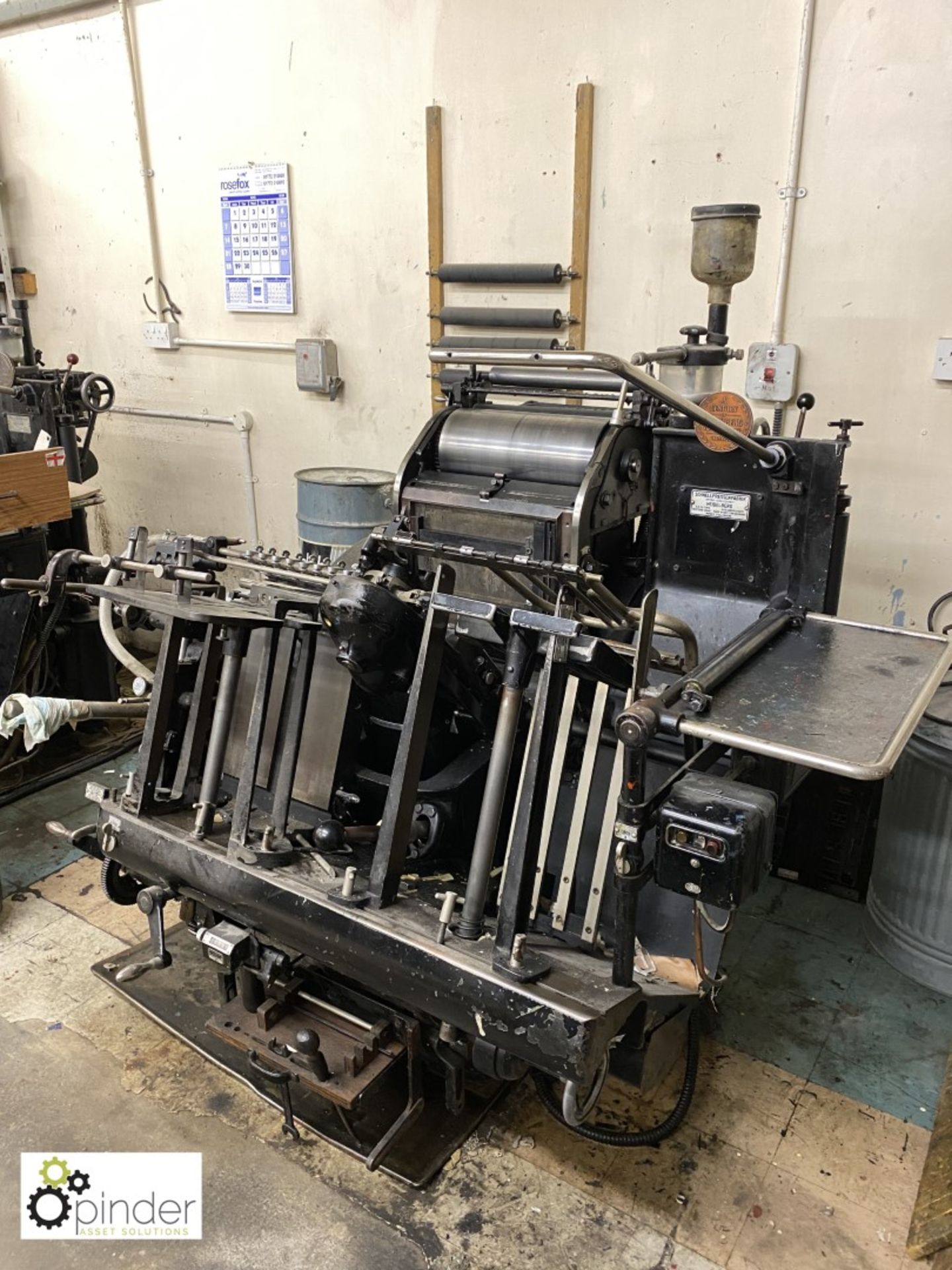 Heidelberg 10x15 Platen Press, serial number 114529E, with 2 chases (please note this lot is located - Image 2 of 7
