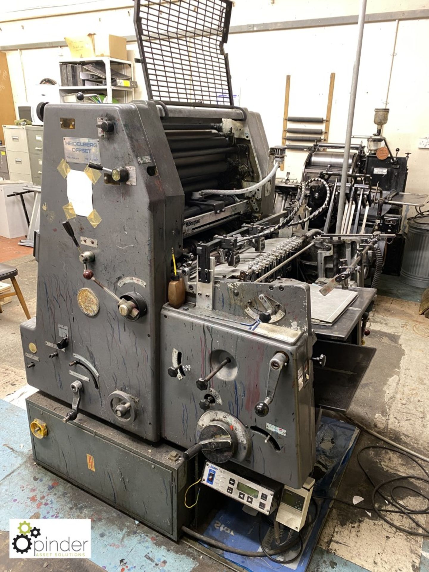 Heidelberg GTO 46 single colour Offset Press, 86153664 impressions, 32x46cm, serial number 669378, - Image 6 of 15