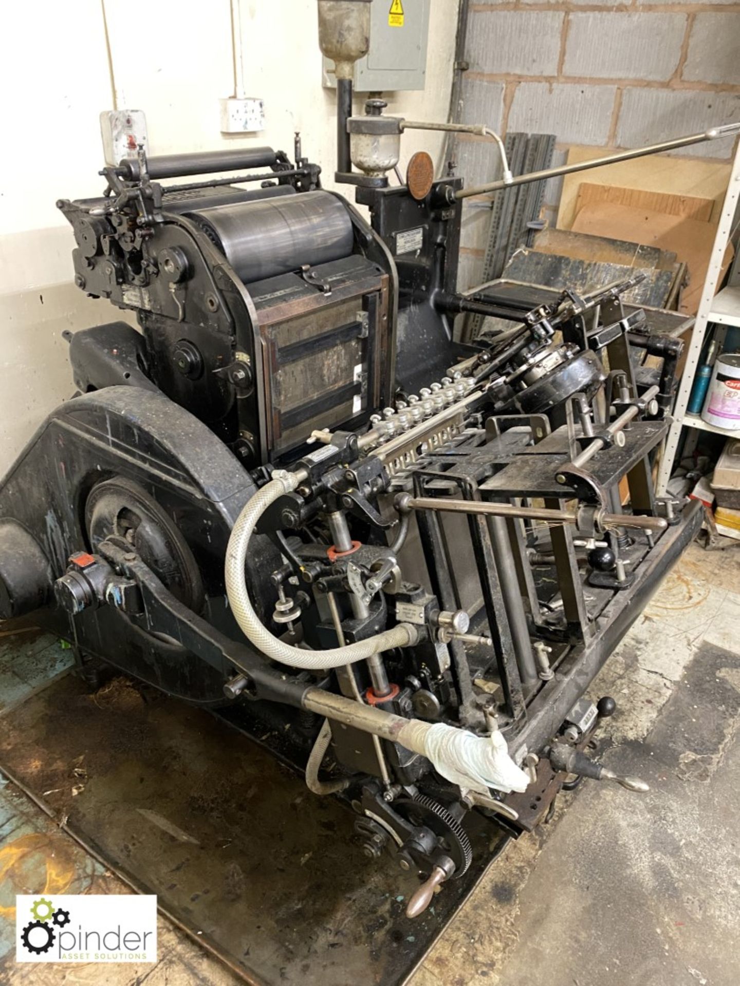 Heidelberg 10x15 Platen Press, serial number 114529E, with 2 chases (please note this lot is located - Image 5 of 7