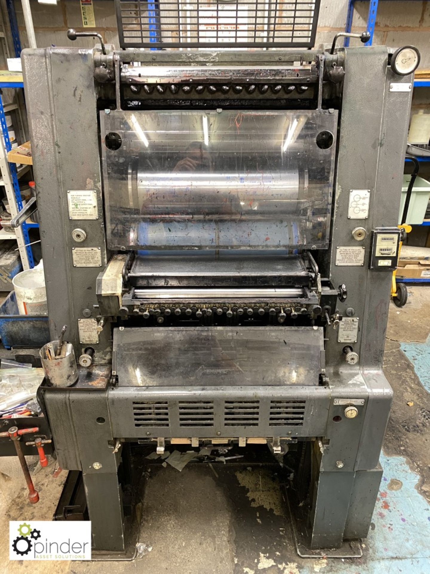 Heidelberg GTO 46 single colour Offset Press, 86153664 impressions, 32x46cm, serial number 669378, - Image 2 of 15