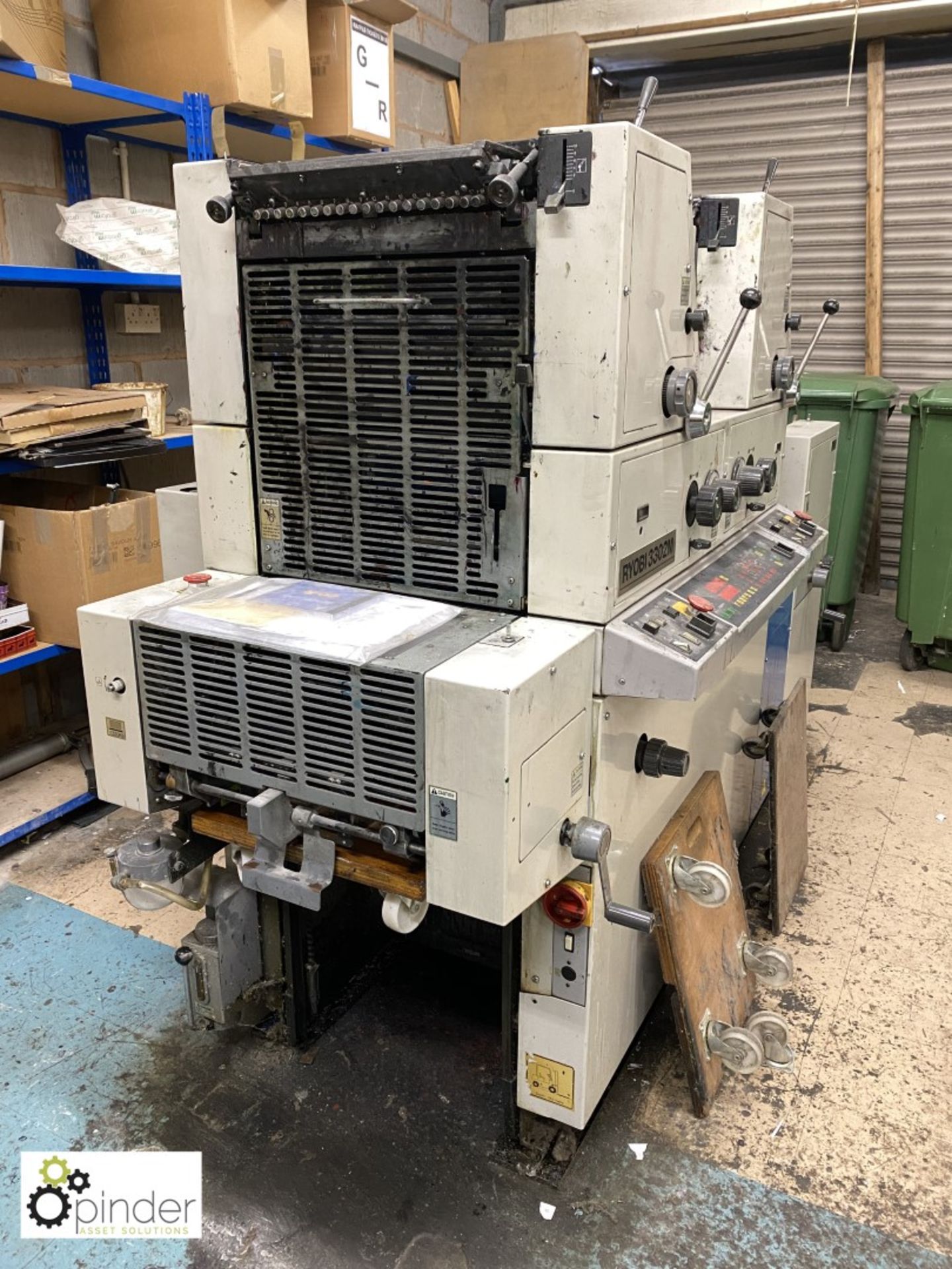 Ryobi 3302M 2-colour Offset Press, year 1998, serial number 8161, 240volts (please note this lot - Image 5 of 12