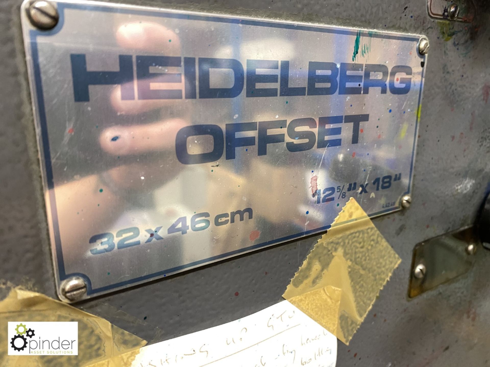 Heidelberg GTO 46 single colour Offset Press, 86153664 impressions, 32x46cm, serial number 669378, - Image 4 of 15