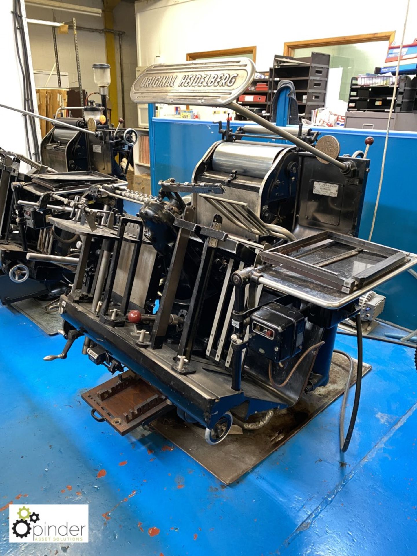 Heidelberg 10x15 Platen, 2 chases, serial number T134505E (please note this lot is located in