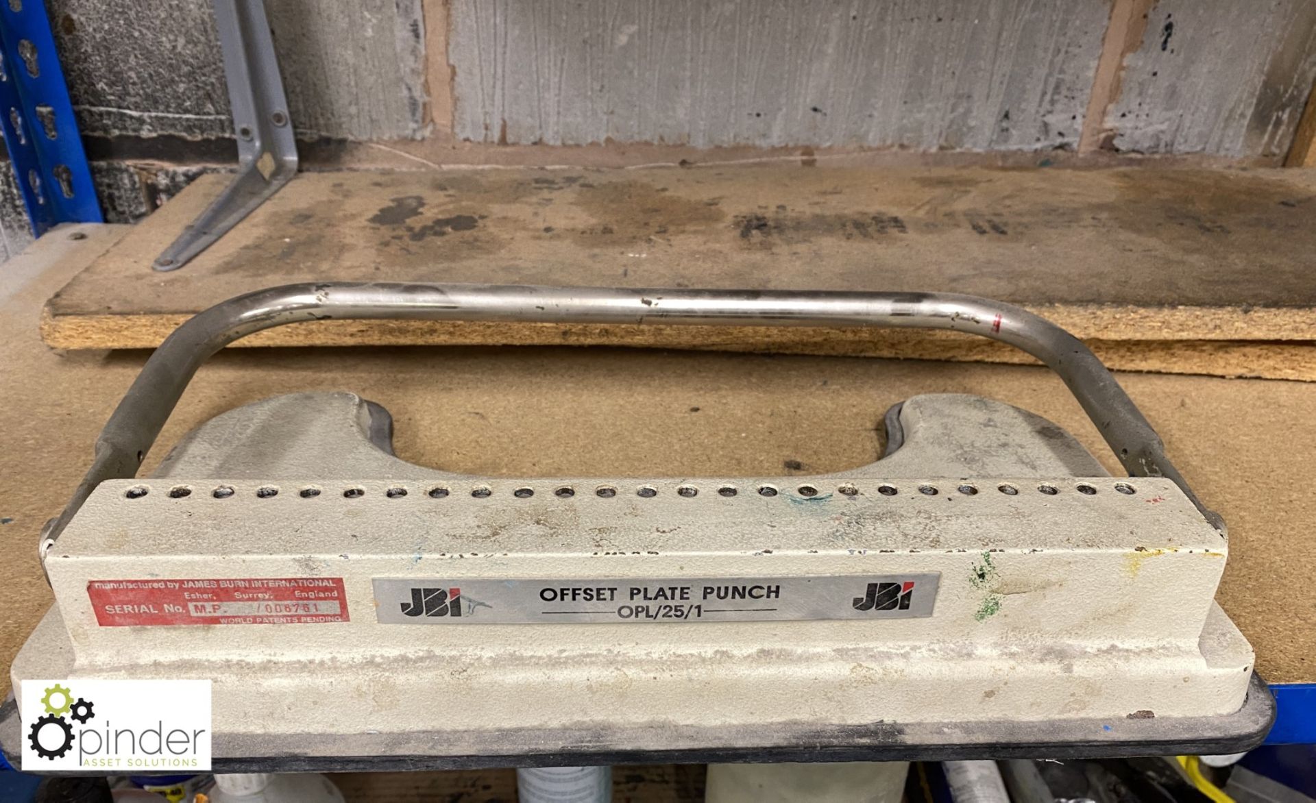 JBI OPL/25/1 Offset Plate Punch (please note this lot is located in Blackpool and needs to be