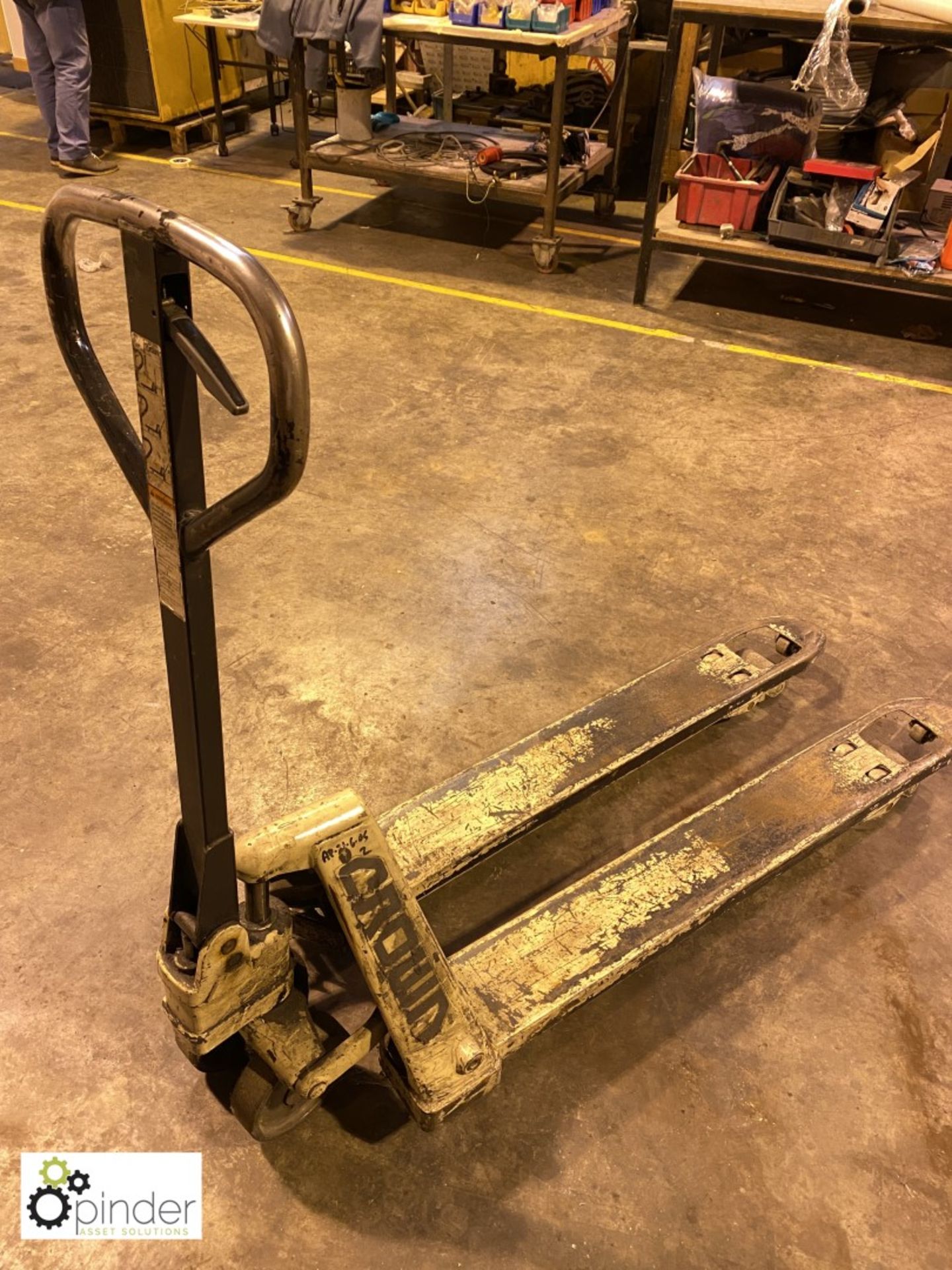 Crown Pallet Truck, 1200mm tines (please note this lot is located in Wakefield and needs to be - Image 2 of 2