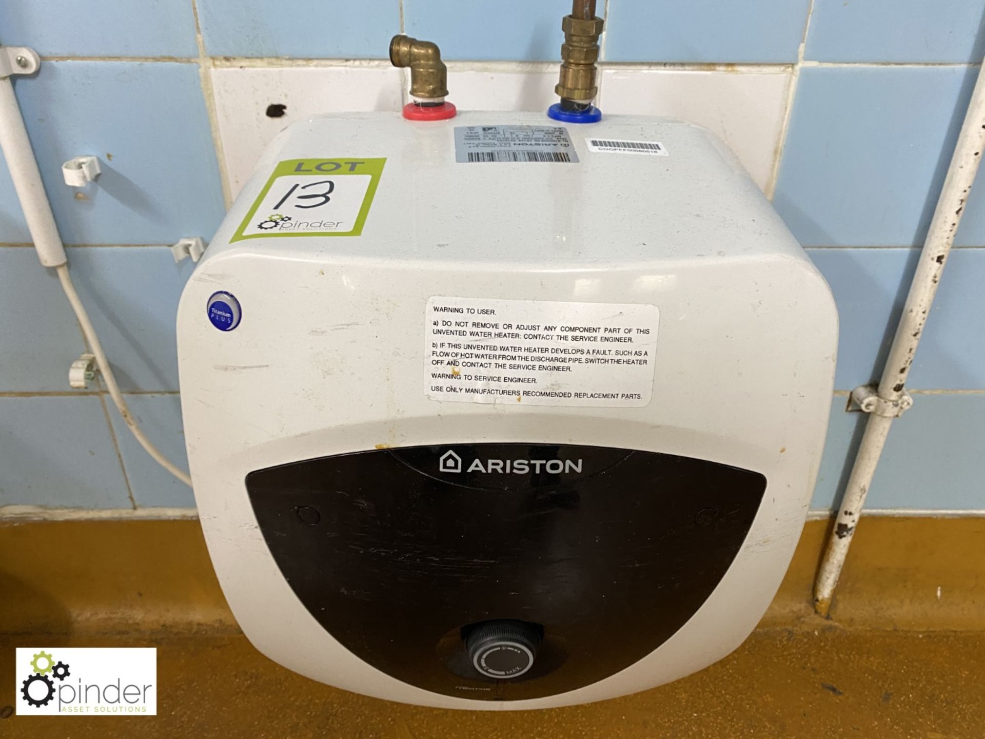 Ariston New Euro Prisma 15UR 3kw Water Heater (located in Main Kitchen, Basement) **** please note