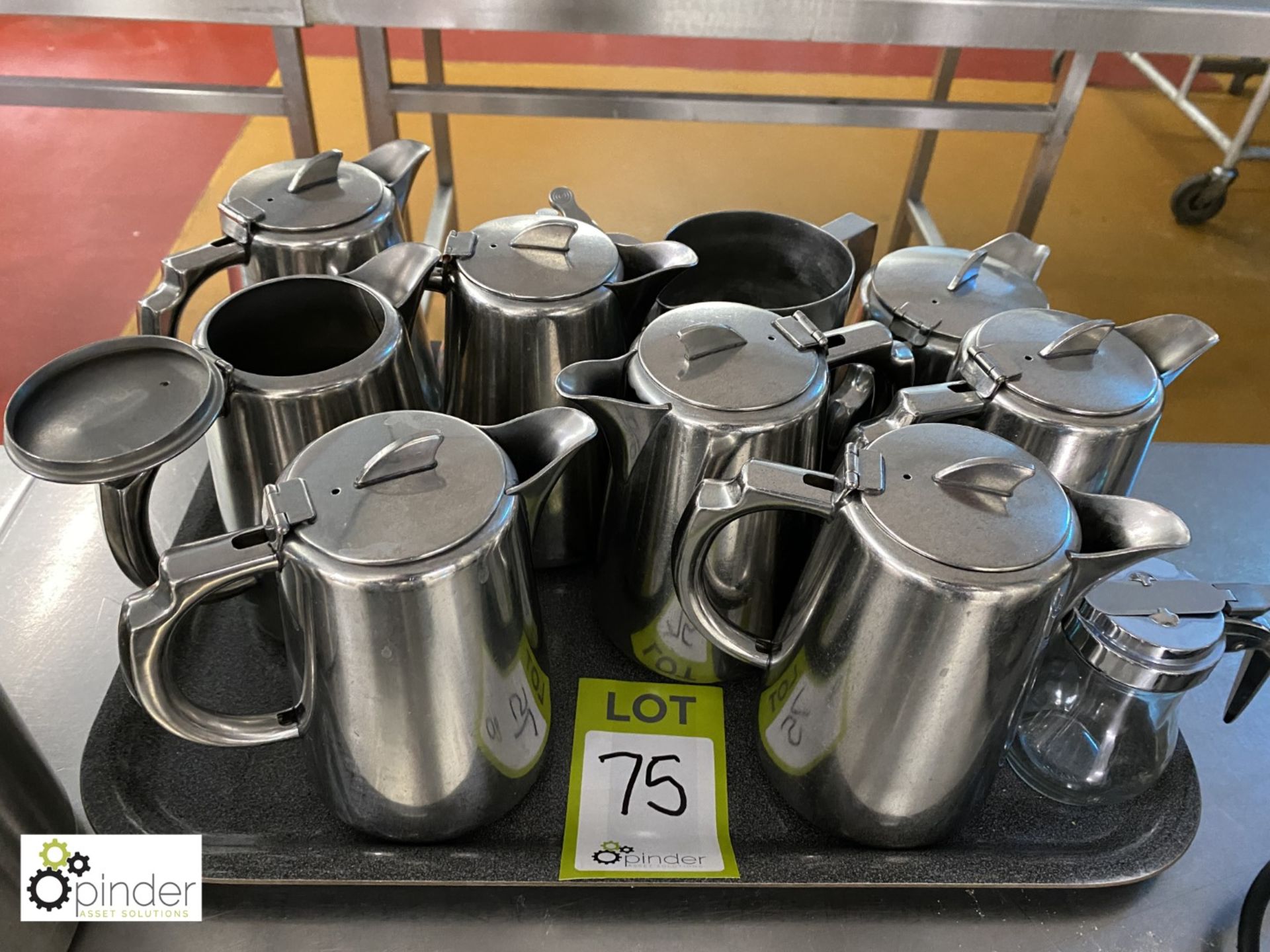 Quantity metal Tea and Coffee Pots, etc (located in Main Kitchen, Basement) **** please note this