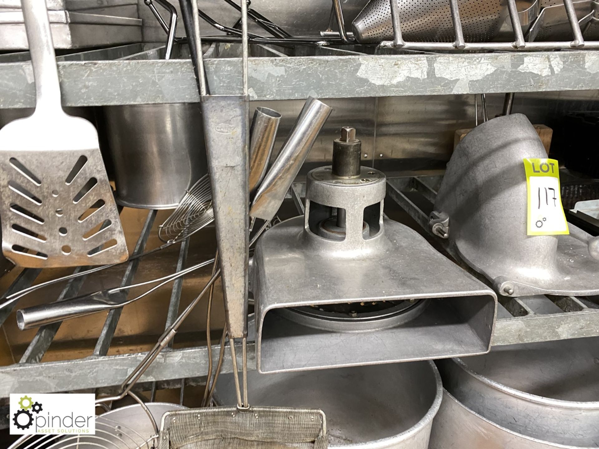 Large quantity Cooking Pots, Sieves, Trays, Pans, etc, to rack (located in Pot Wash Room, - Image 9 of 11