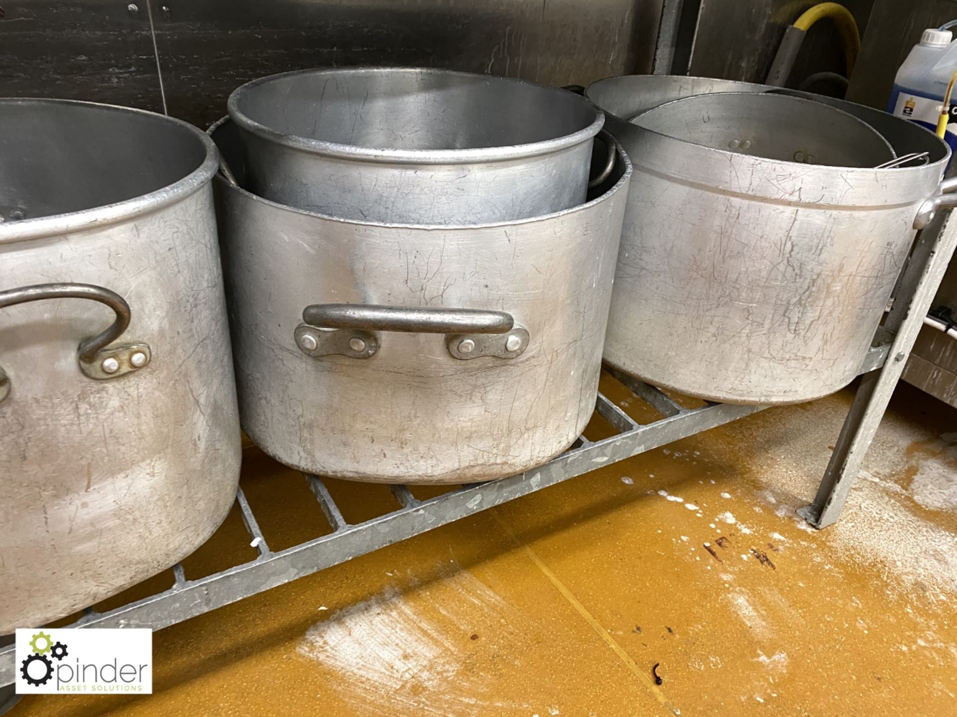 Large quantity Cooking Pots, Sieves, Trays, Pans, etc, to rack (located in Pot Wash Room, - Image 10 of 11