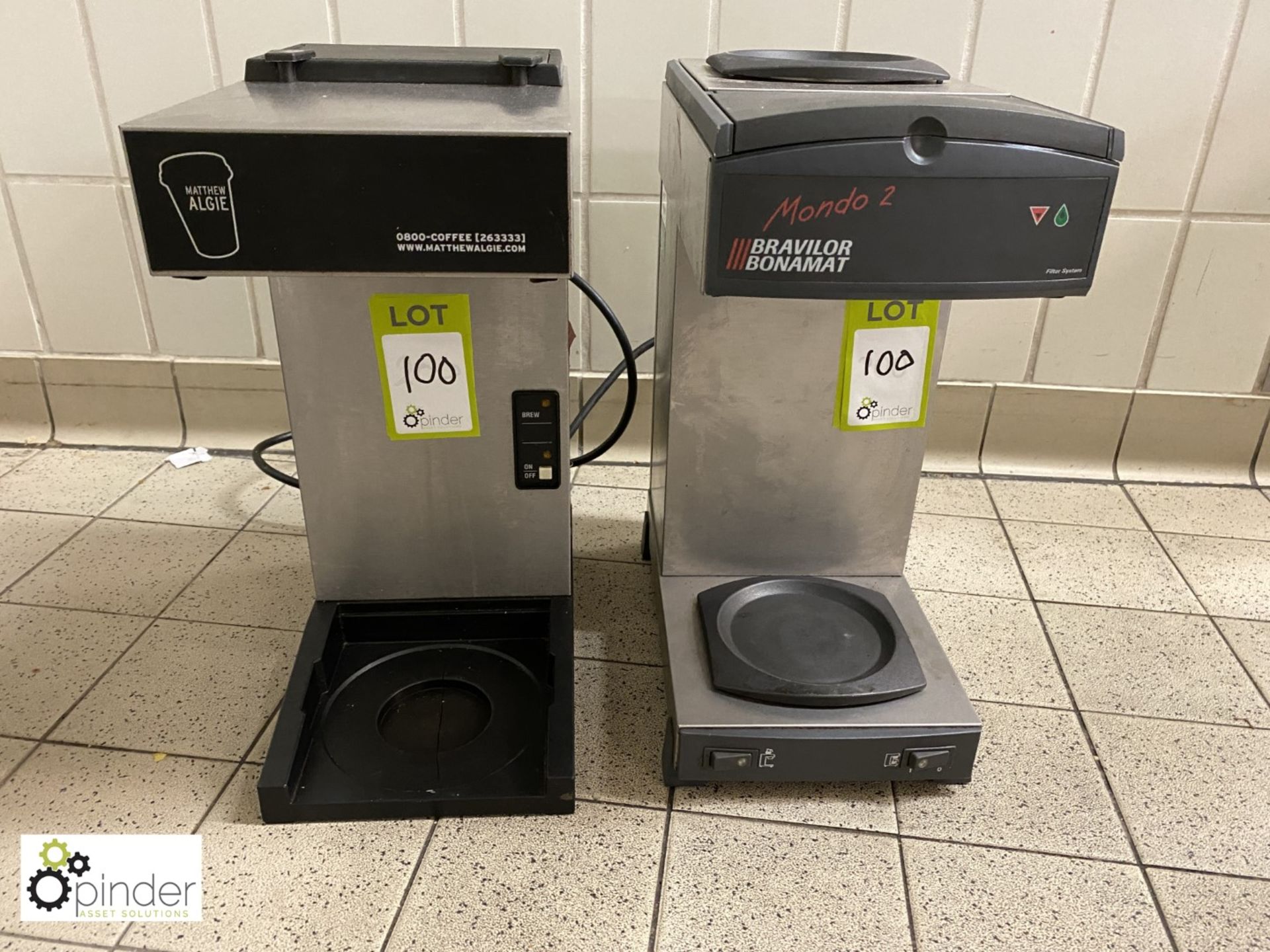 2 various Coffee Percolators (located in Tray Wash Room, Basement) **** please note this lot needs